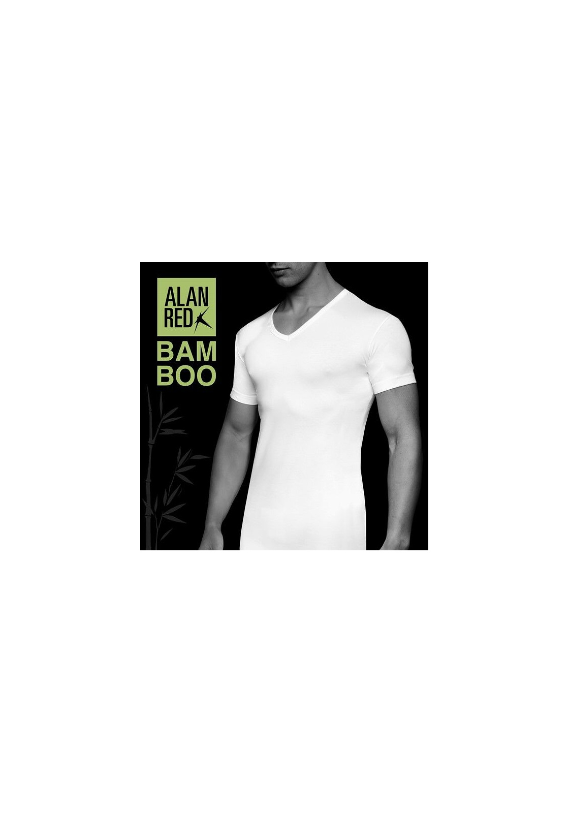 66632_Alan_Red_stretch_T-shirts_Baltimora_bamboo ALAN RED T-shirt Baltimora bamboo (1-pack), V-hals stretch, zwart
