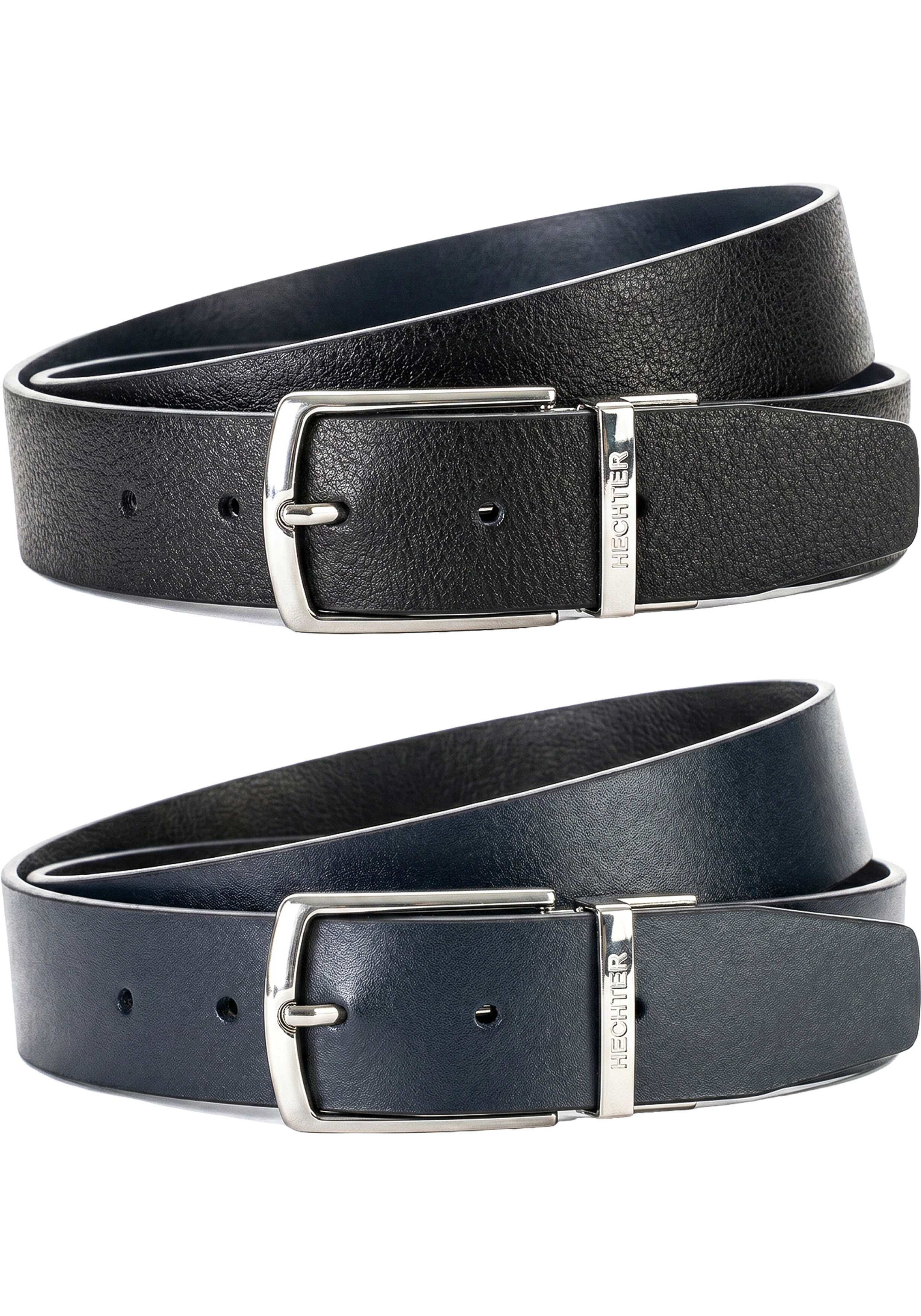 HECHTER leren heren riem, zwart
