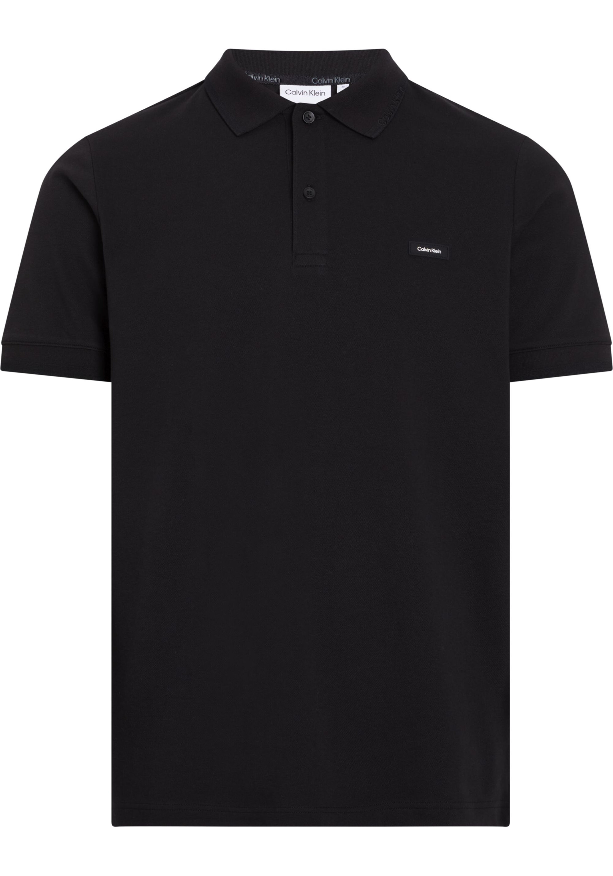 Calvin Klein Thermo Tech Pique Slim Polo, heren poloshirt, zwart