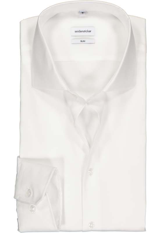 Seidensticker slim fit overhemd, wit fijn Oxford Seidensticker slim fit overhemd, wit fijn Oxford