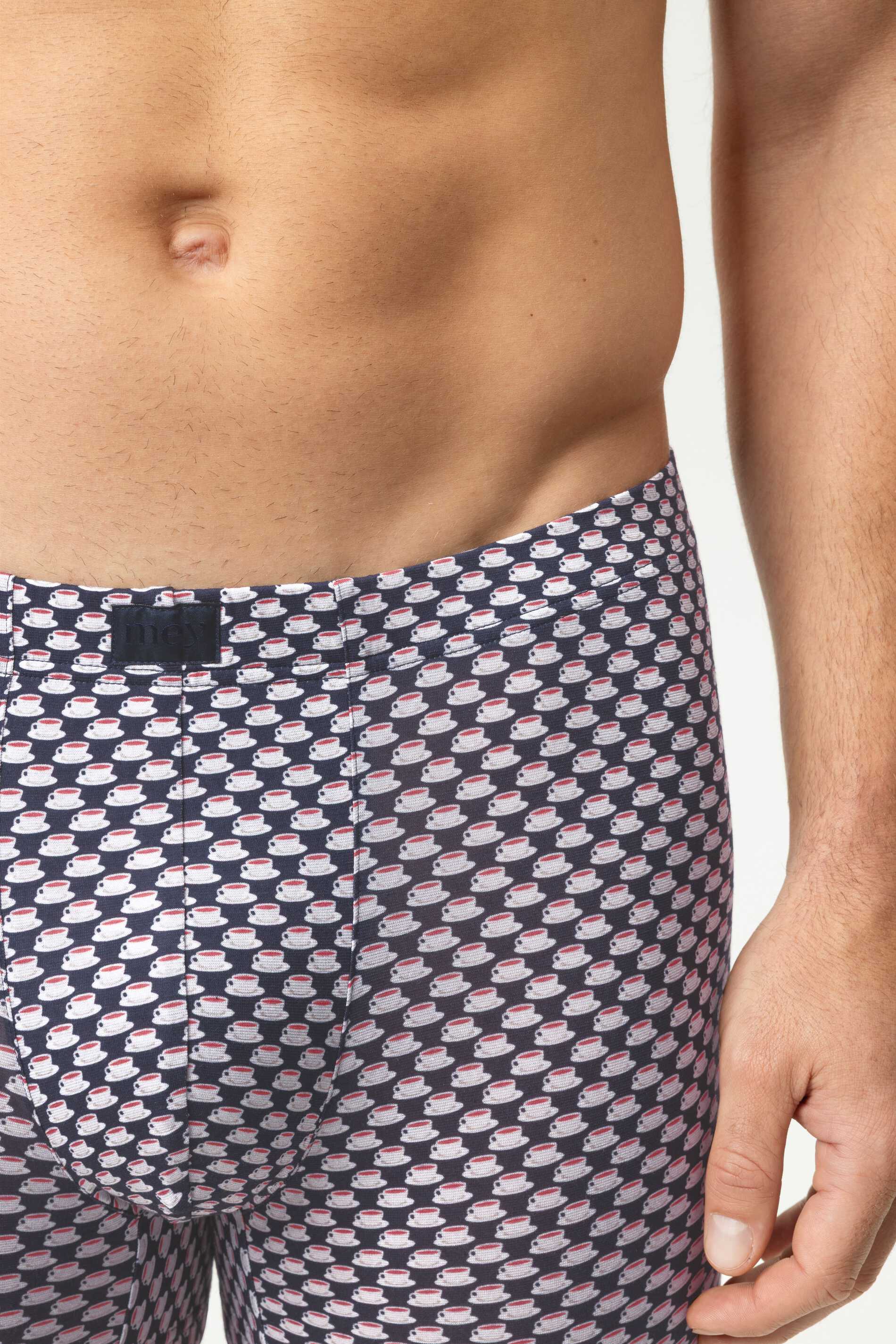 Mey heren trunk shorty Espresso Lovers, trunk boxers kort, marine blauw