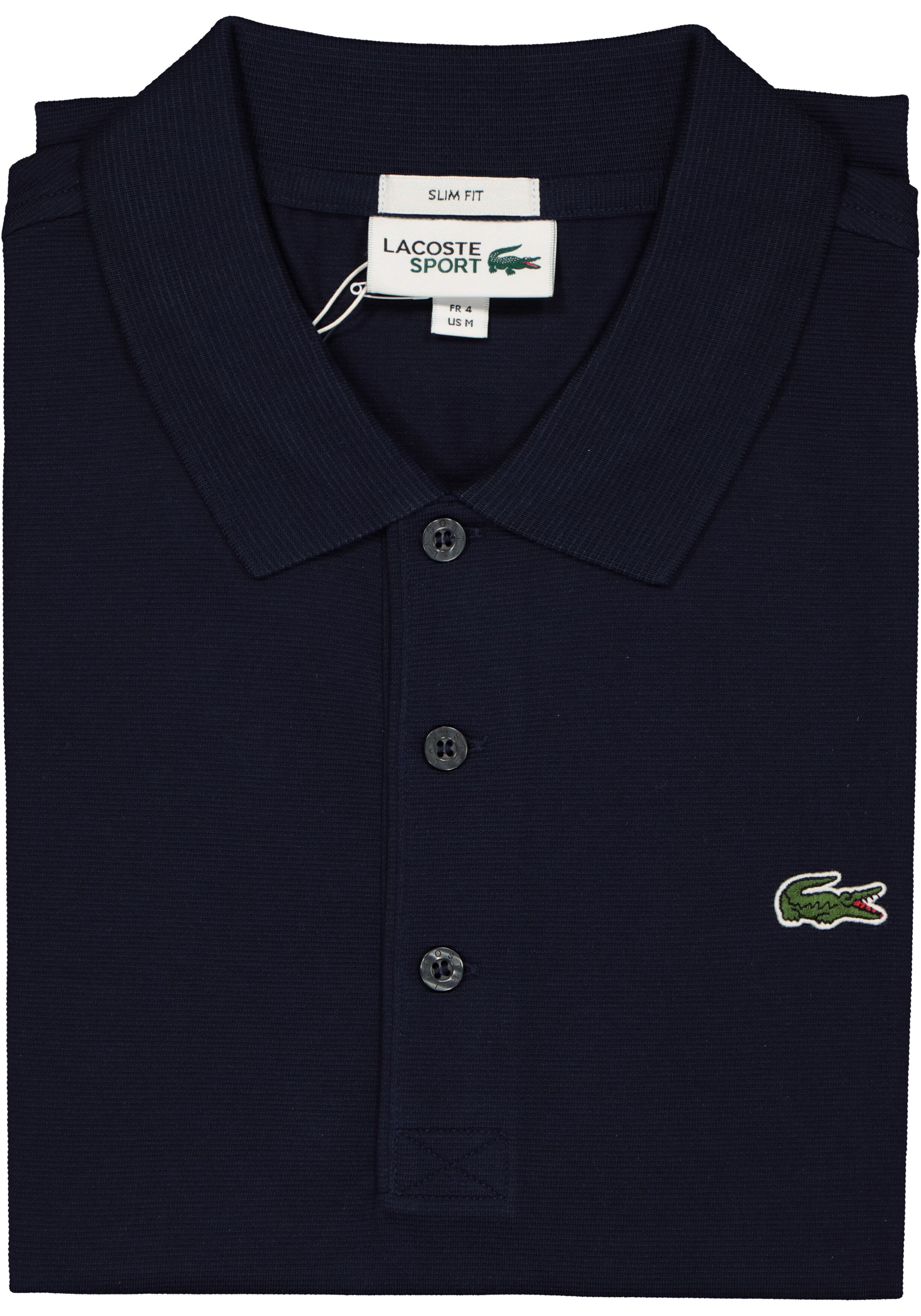 Lacoste Sport polo slim fit, ultra lightweight knit, marine blauw