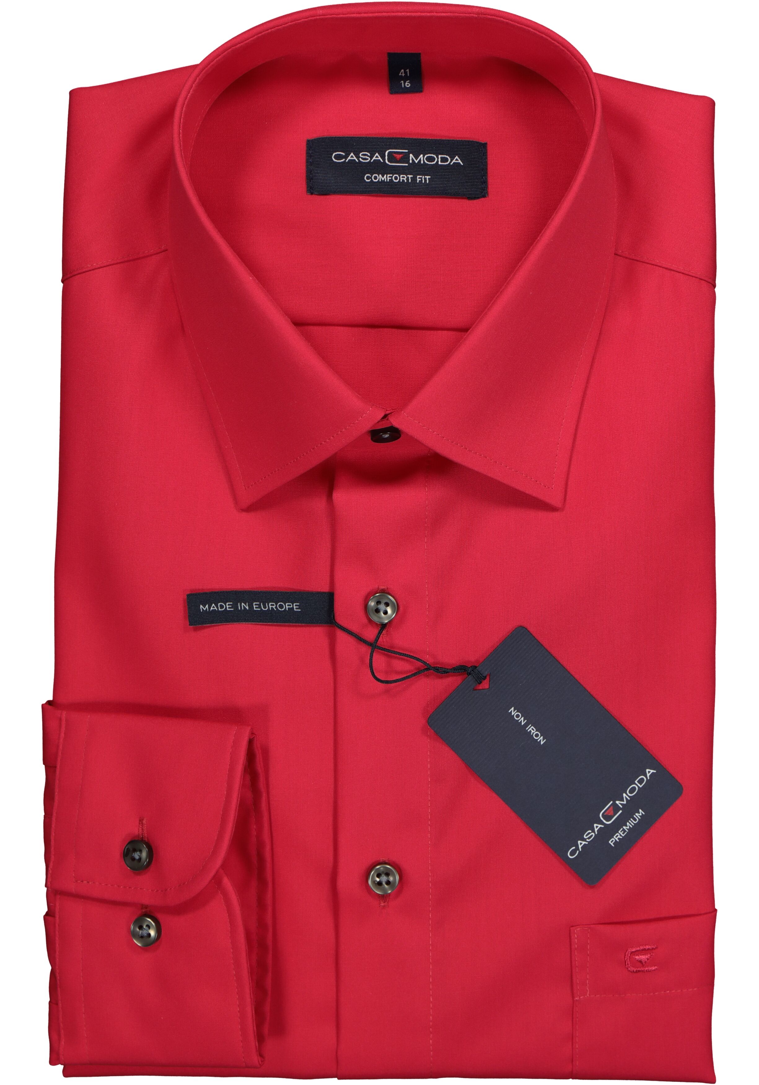 CASA MODA comfort fit overhemd, rood