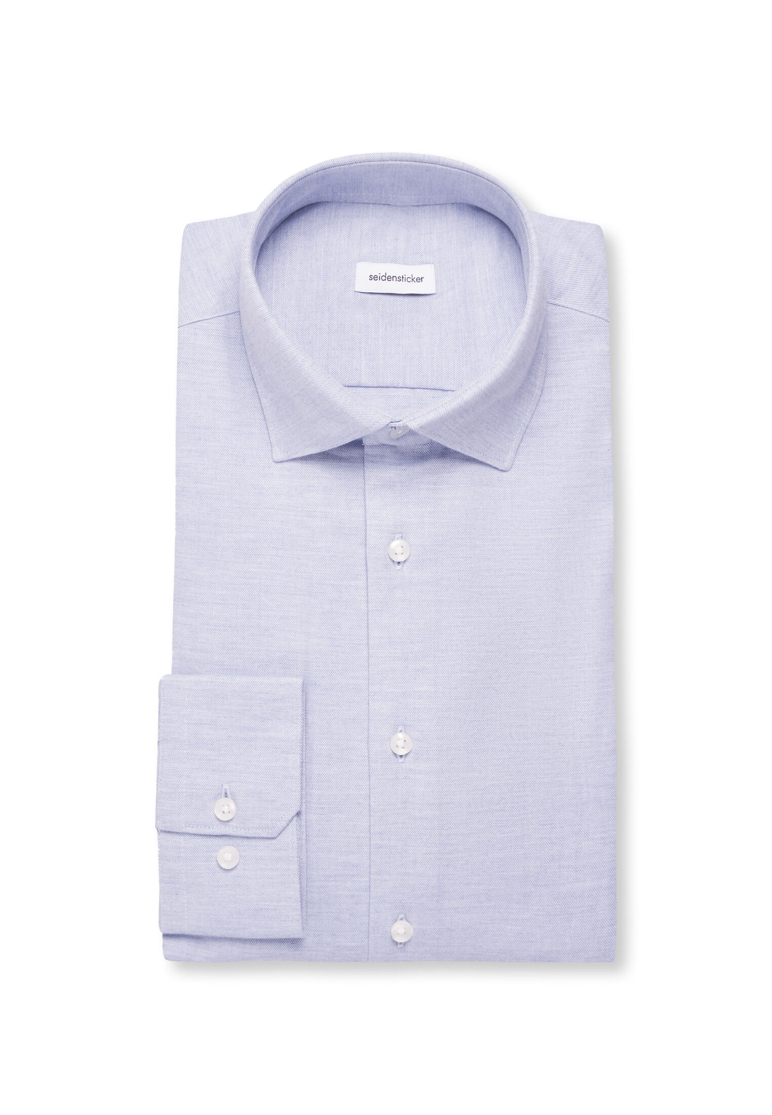 Seidensticker regular fit overhemd, popeline, blauw