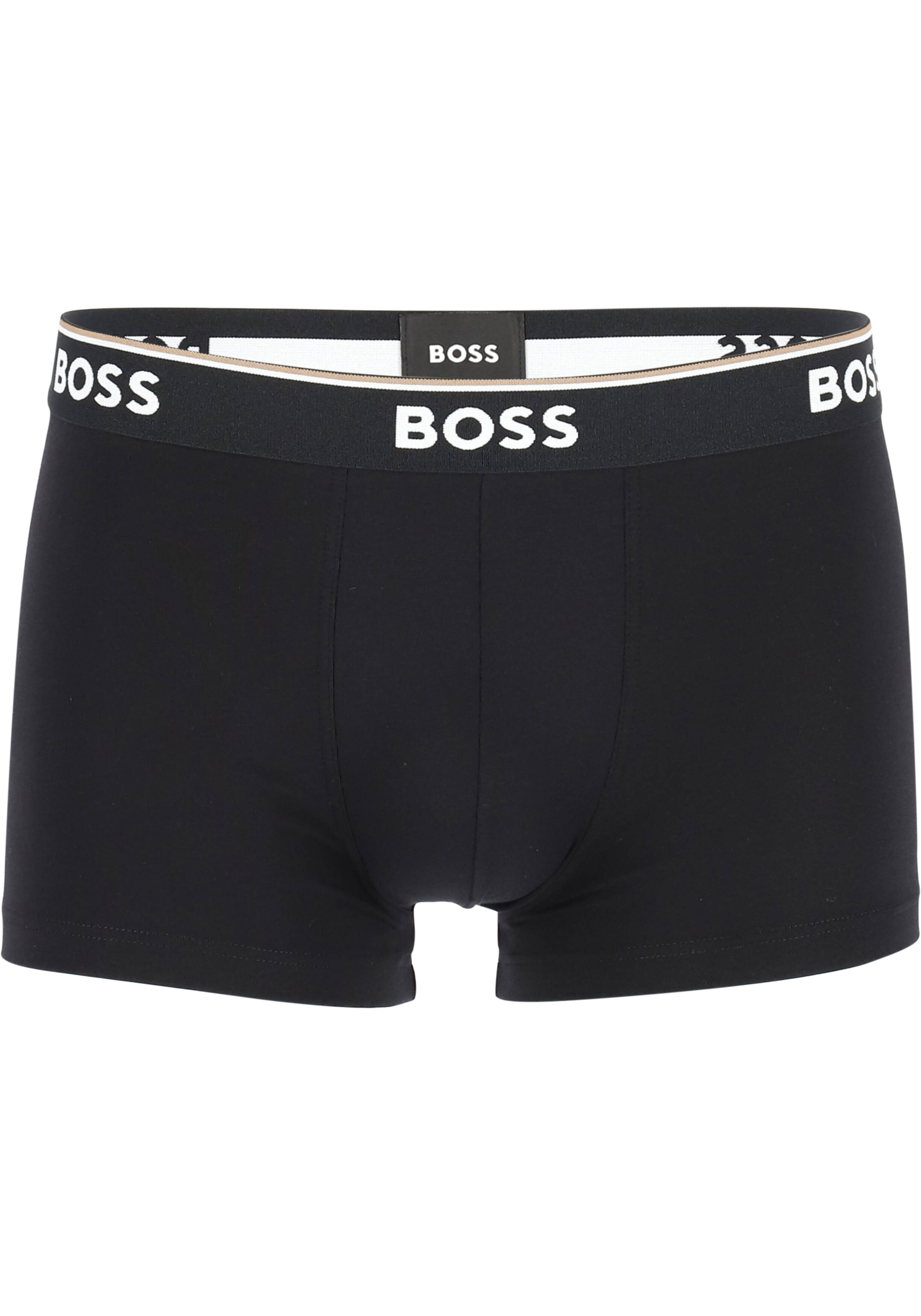 HUGO BOSS Power trunks (3-pack), heren boxers kort, rood-zwart geruit, zwart en zwart-wit geruit
