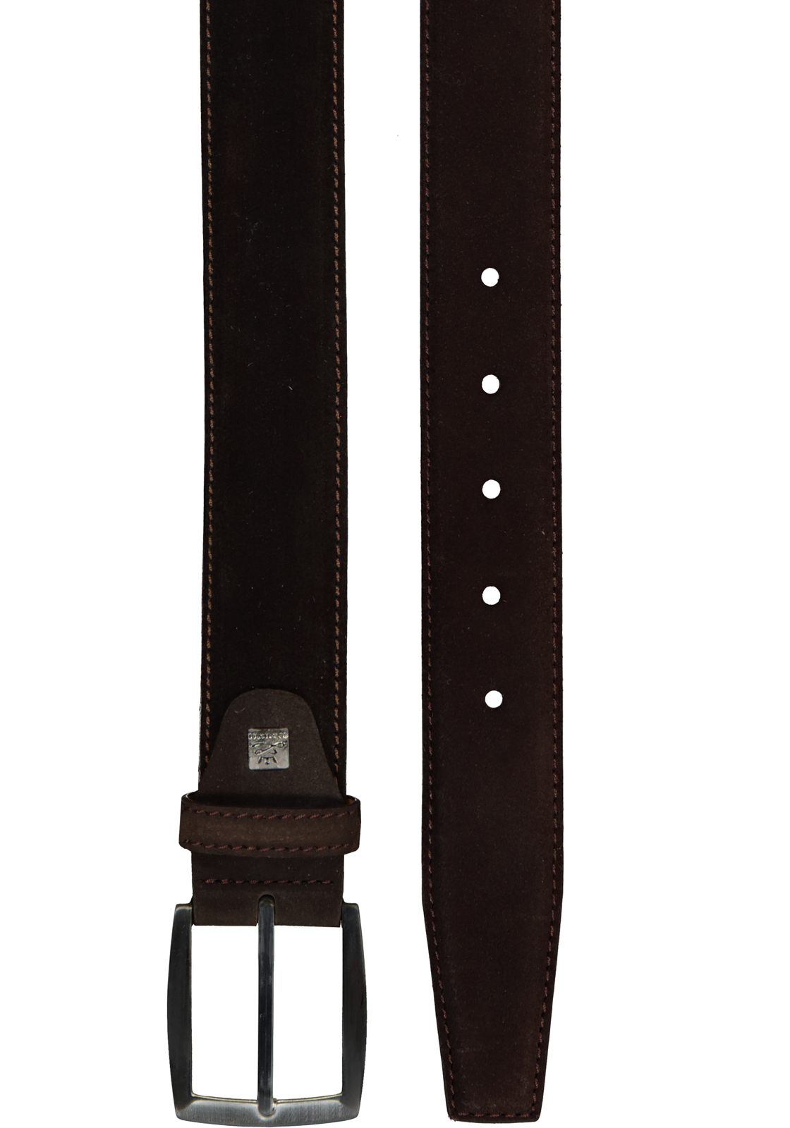2-4032057201921-lindenmann-riem_HR LINDENMANN suede leren heren riem, donkerbruin