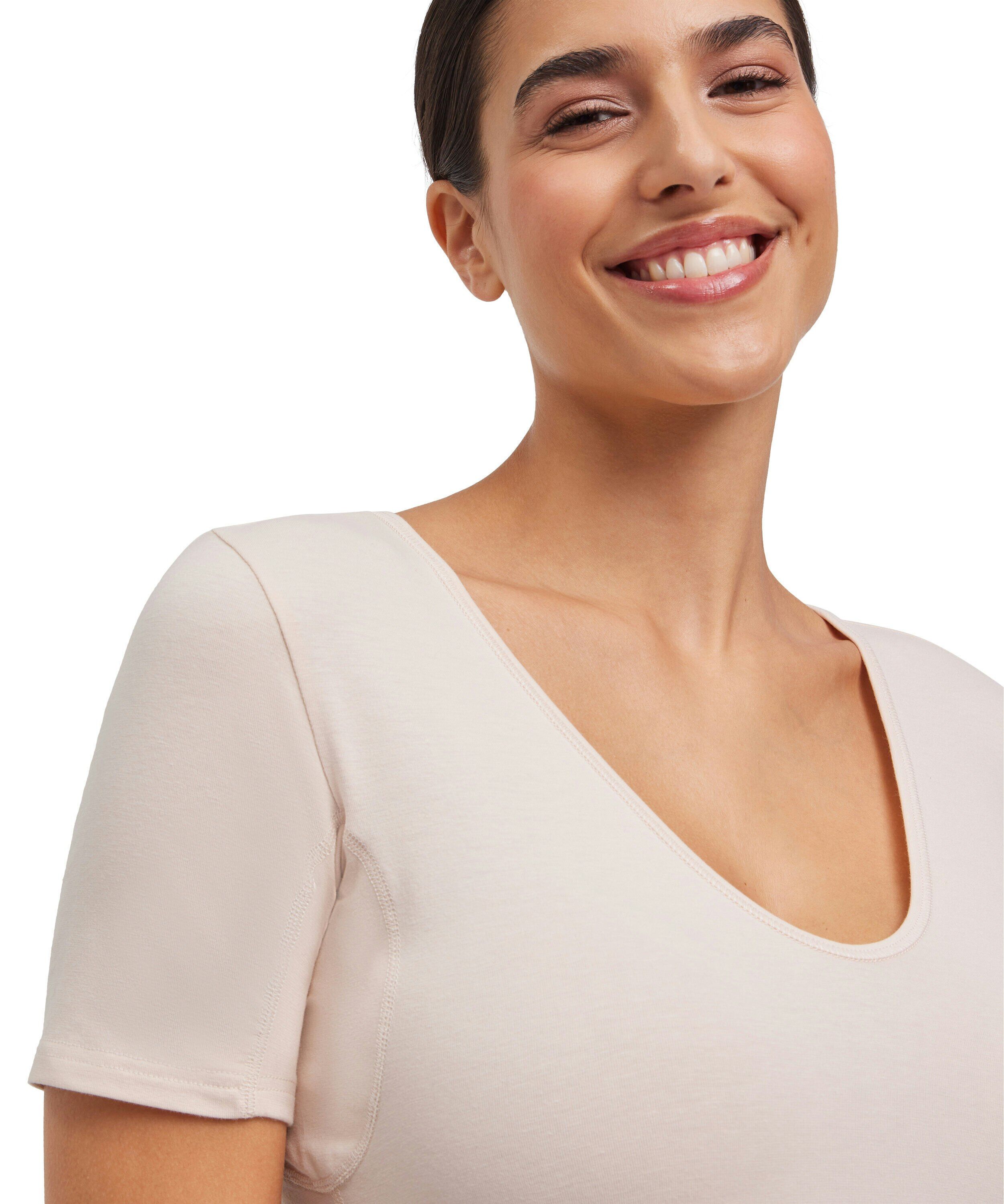 FALKE dames T-shirt Daily Climate Control, korte mouw, heel lichtroze (vale)
