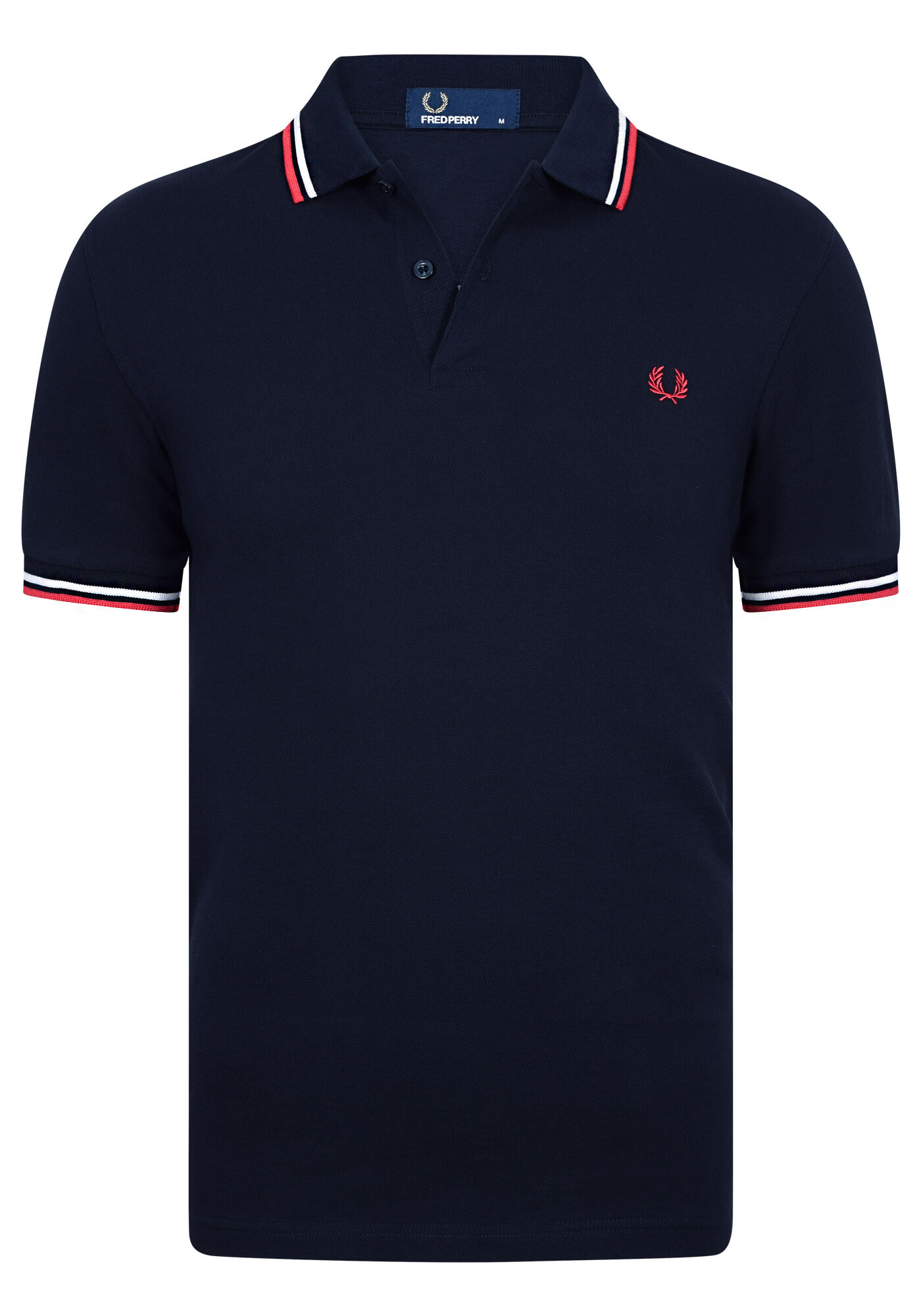 Fred Perry M3600 polo twin tipped shirt, heren polo Navy / White / Red