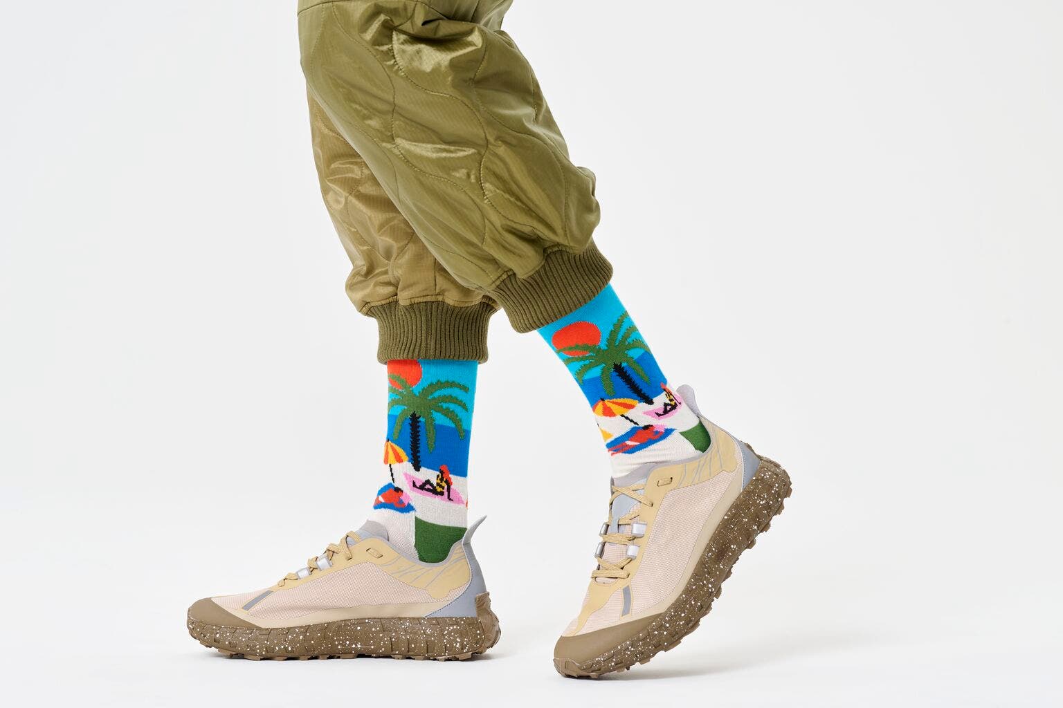 Happy Socks Beach Sock, unisex sokken, wit