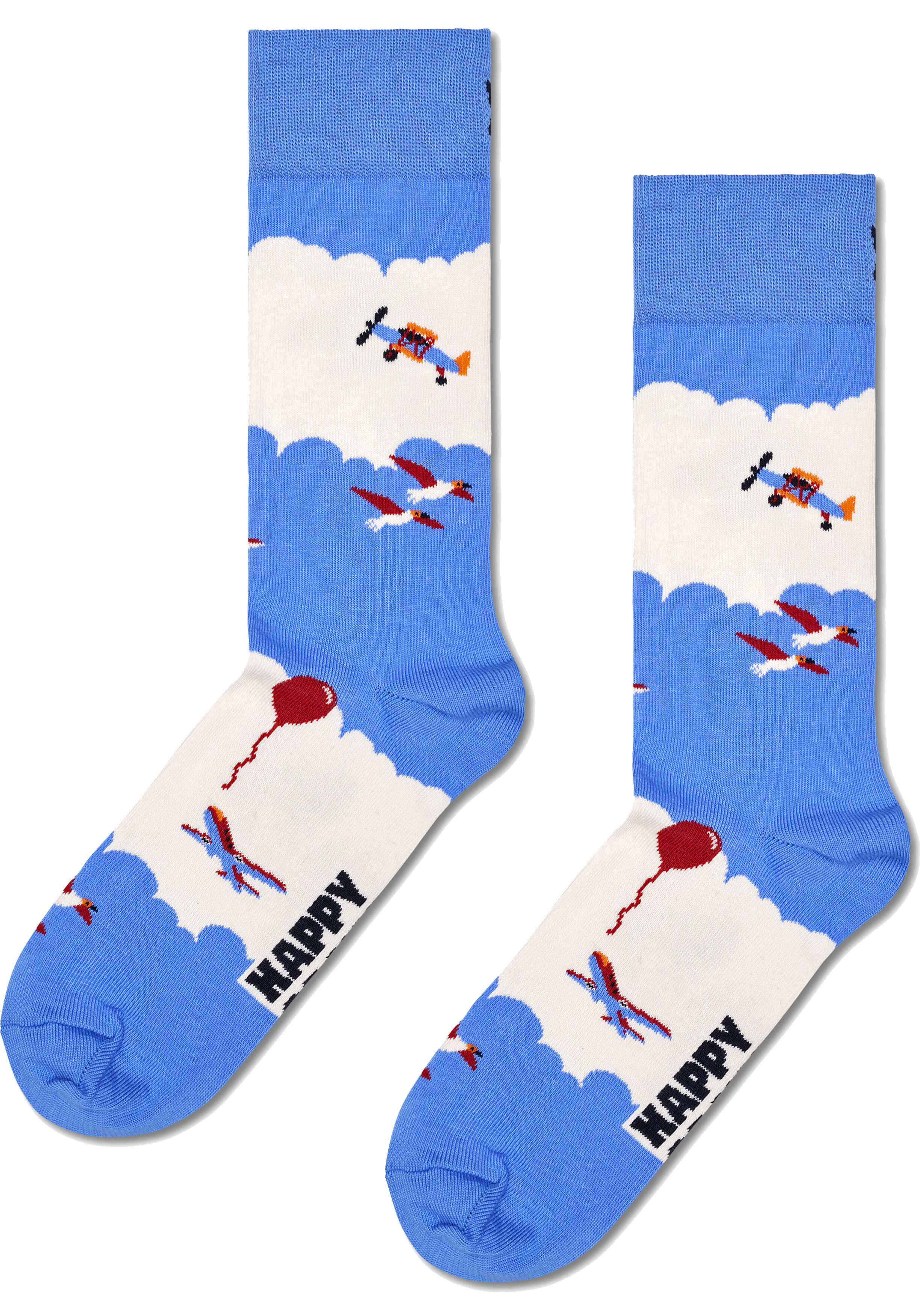 Happy Socks Up In the Air Sock, unisex sokken, blauw
