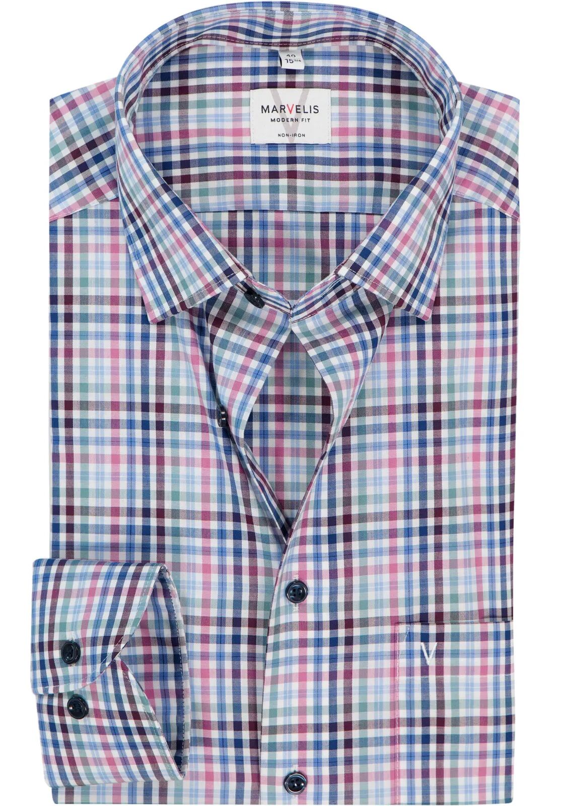 De ruit is terug in de herenmode, Shop de look: MARVELIS heren set in met geruit shirt en trui