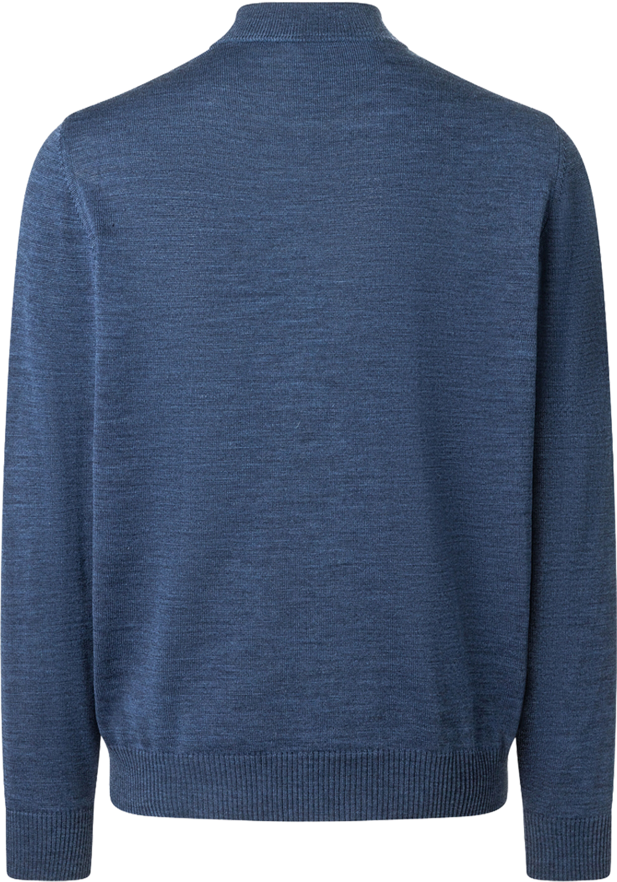 MAERZ Classic Fit heren trui met turtleneck wol, middenblauw