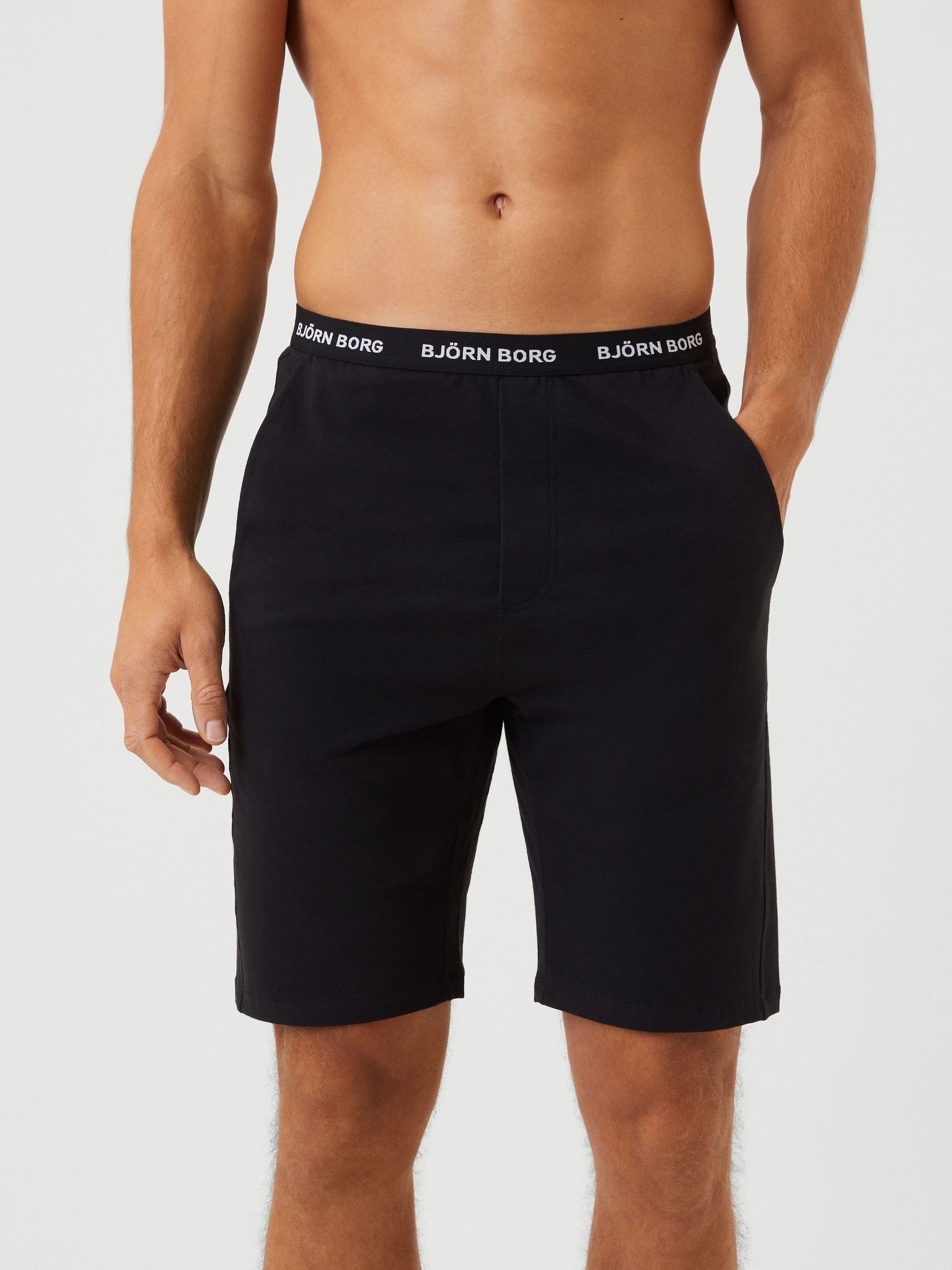 Bjorn Borg Core Loungewear Shorts, heren loungebroek kort, zwart