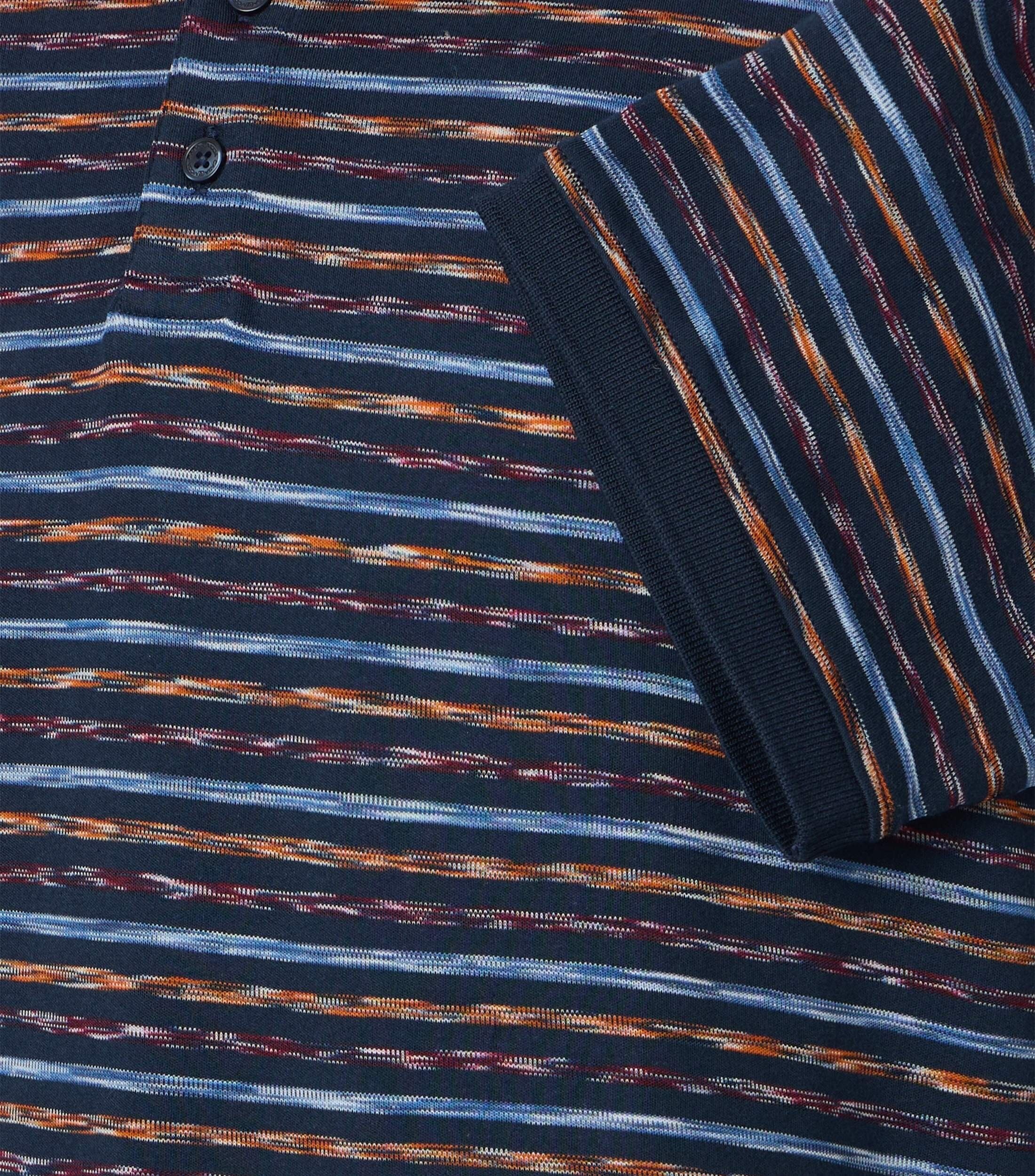 CASA MODA comfort fit heren polo, blauw dessin