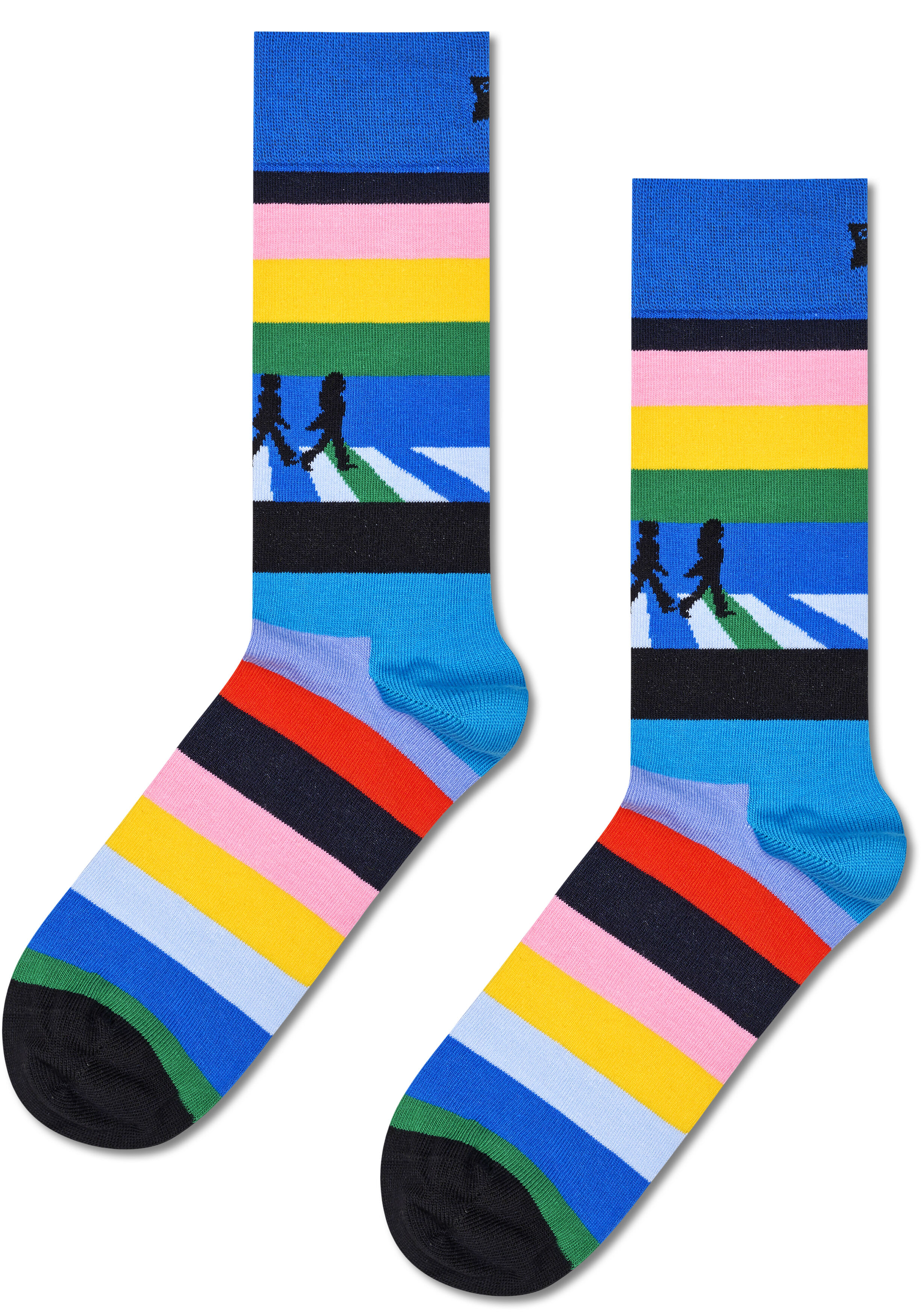 Happy Socks Beatles Legend Crossing Sock, unisex sokken, blauw