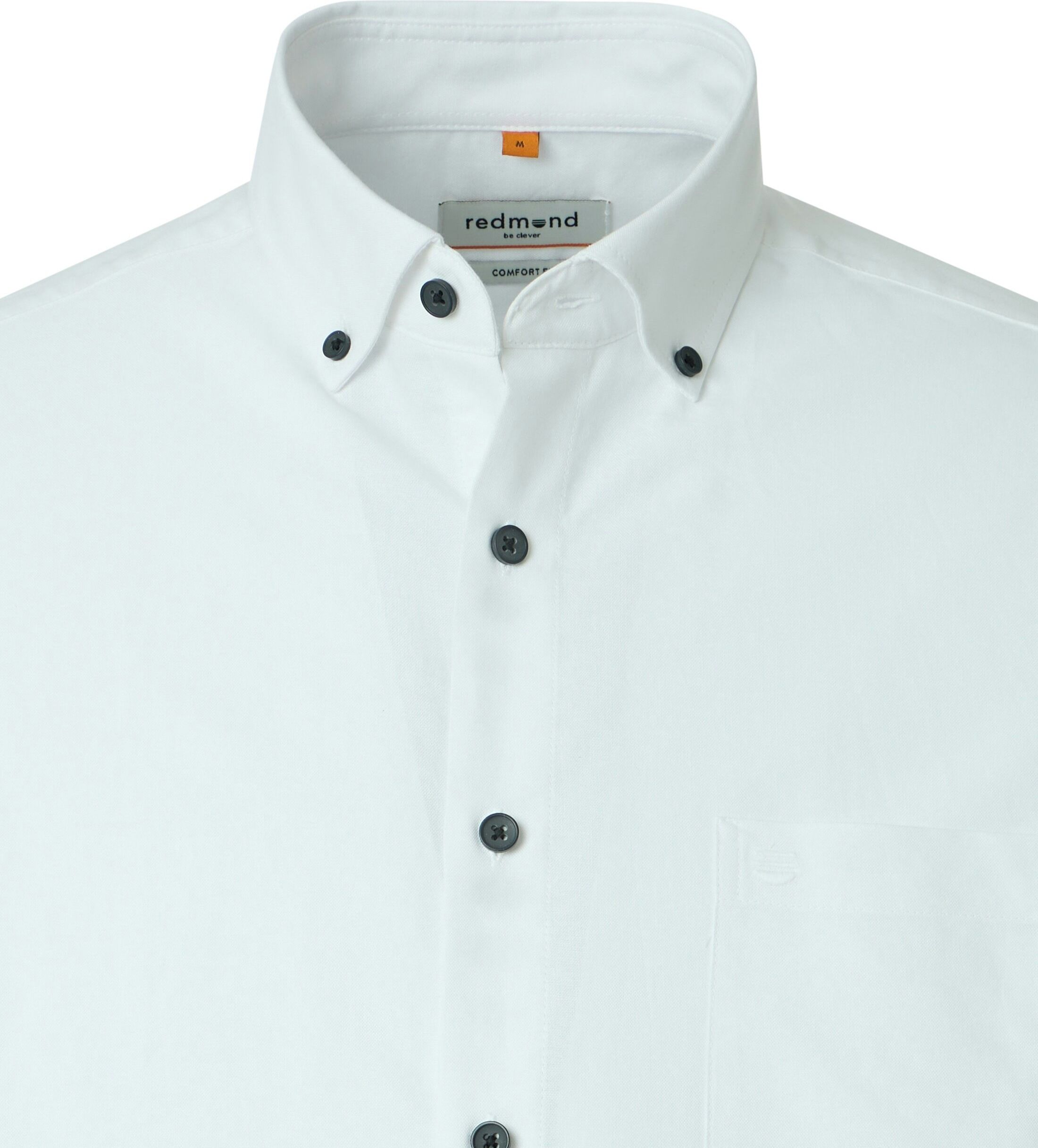 Redmond modern fit overhemd, Oxford, wit 