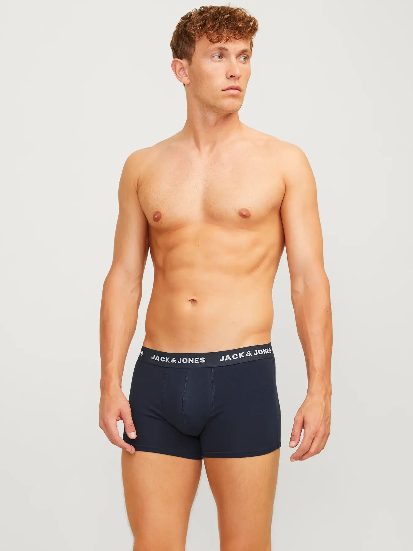 JACK & JONES Jacbasic trunks (7-pack), heren boxers, light grey melange dark grey melange & dark grey melange, navy blazer, navy blazer,