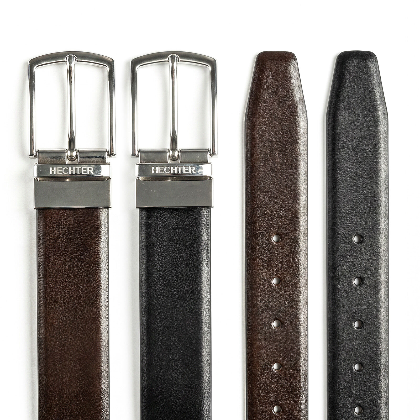 HECHTER leren heren riem, zwart
