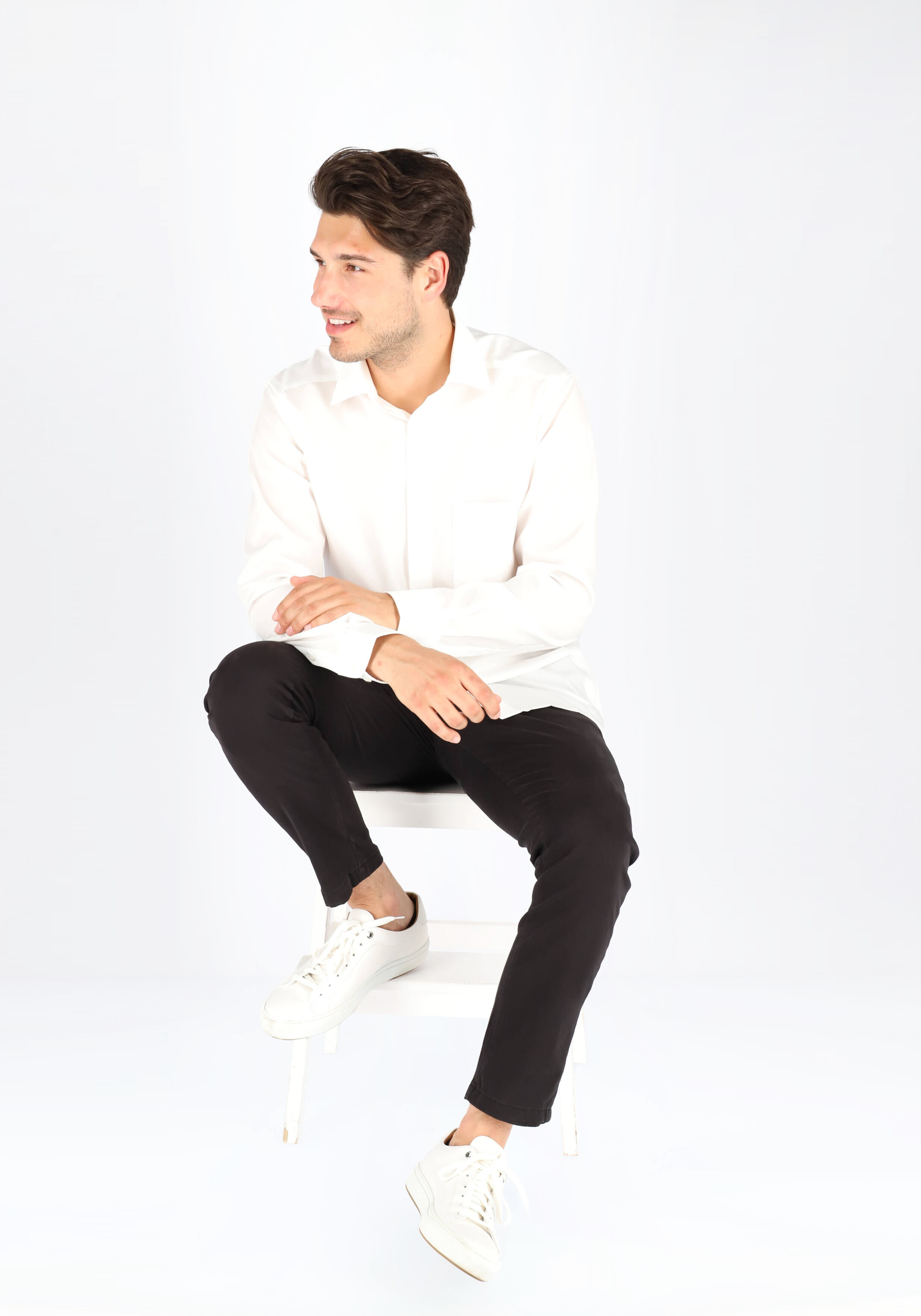 MARVELIS modern fit overhemd, beige