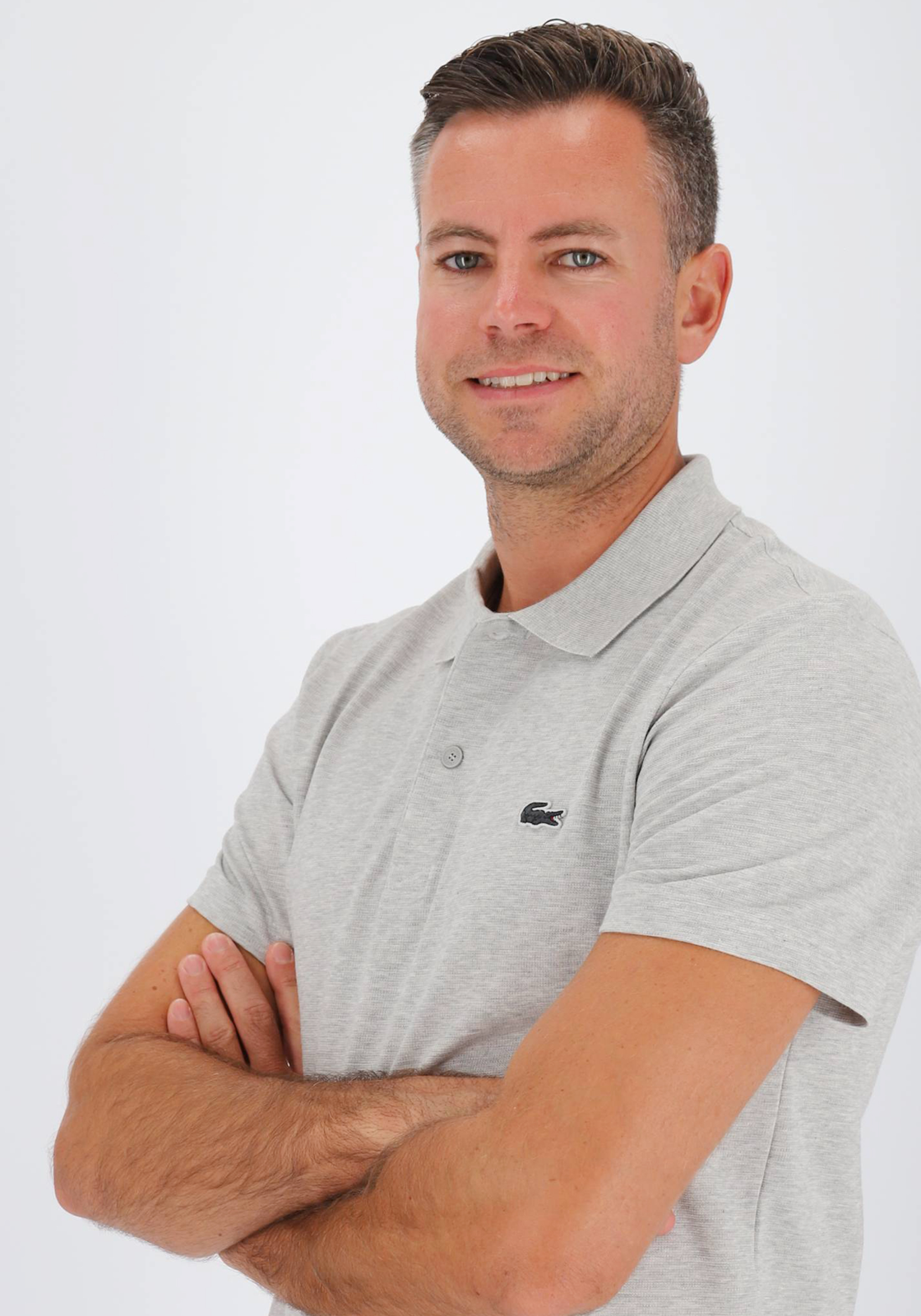 Lacoste Sport Polo Regular Fit stretch, lichtgrijs melange Lacoste Sport Polo Regular Fit stretch, lichtgrijs melange