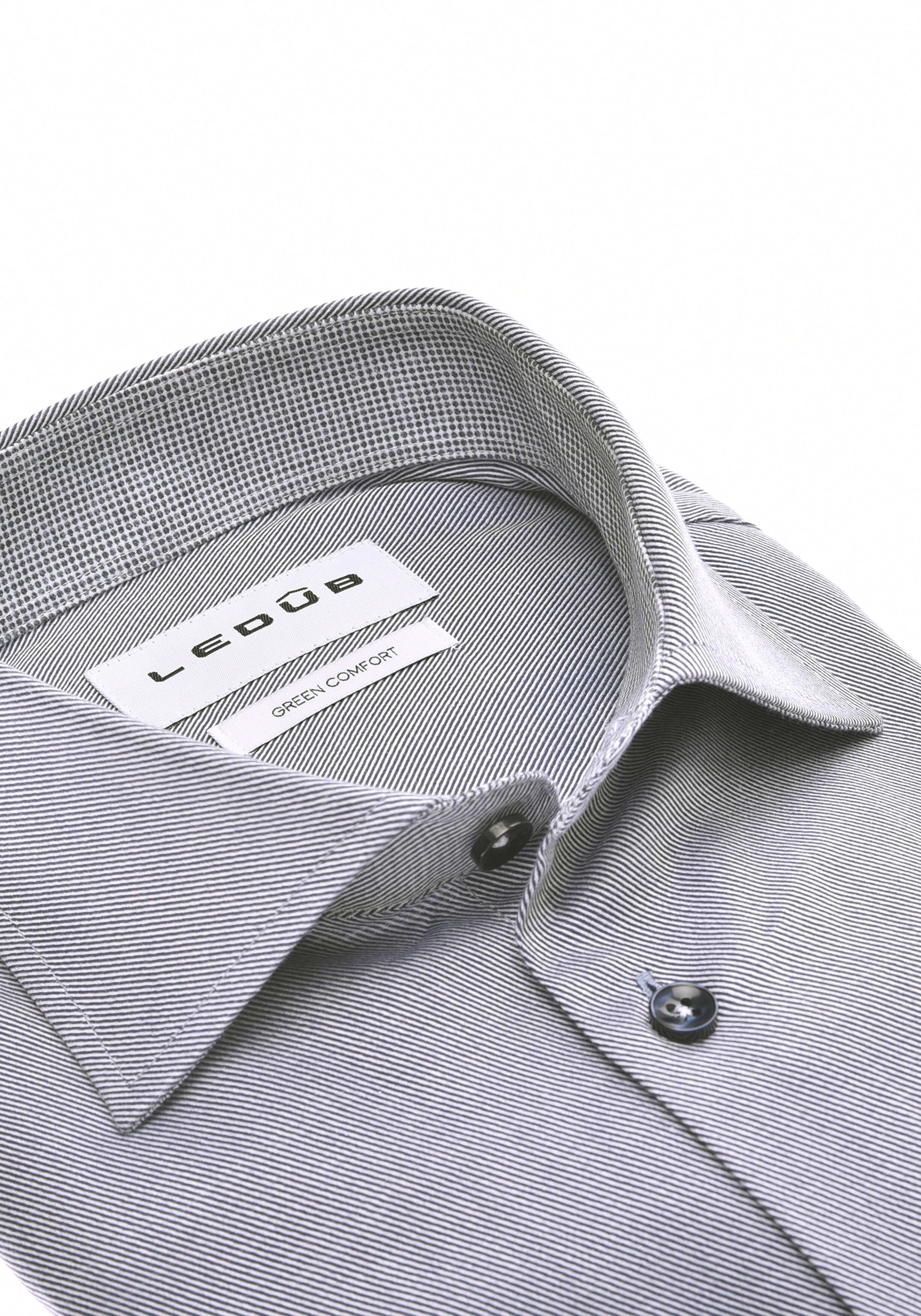 Ledub modern fit overhemd, twill, donkerblauw