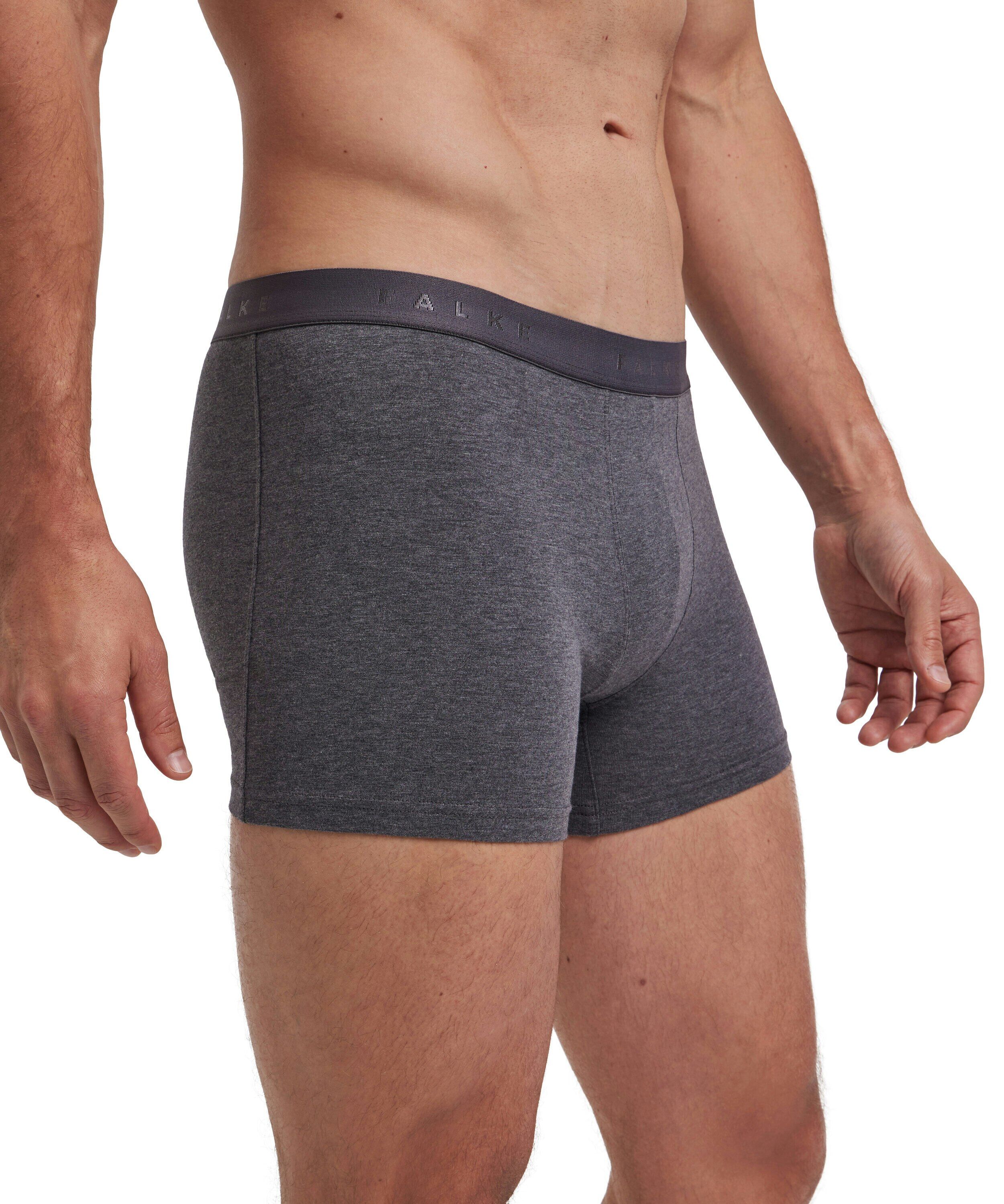 FALKE 2-pack heren boxer Daily Comfort, boxers normale lengte, donkergrijs (dark grey -heather)