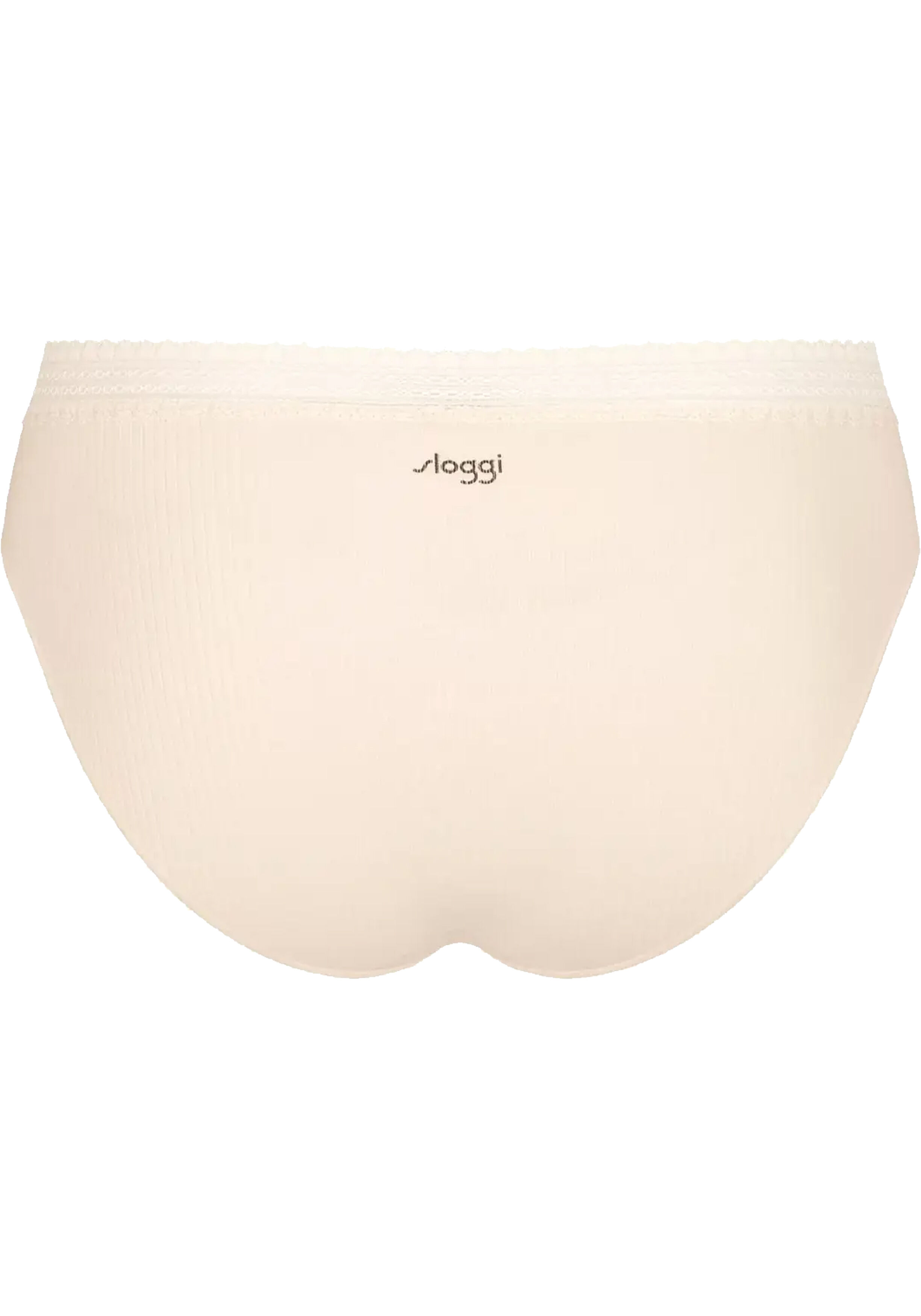 Sloggi Women GO Ribbed R Tai (2-pack), dames slip, lichtbruin en ecru