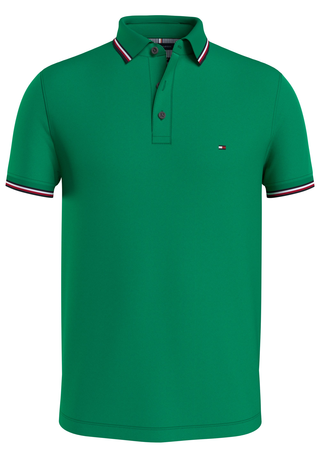 image_2_MW0MW30750L4B_F_C4101wid2000amphei2000ampop_usm1710 Tommy Hilfiger 1985 Rwb Tipped Slim Polo, heren poloshirt, groen