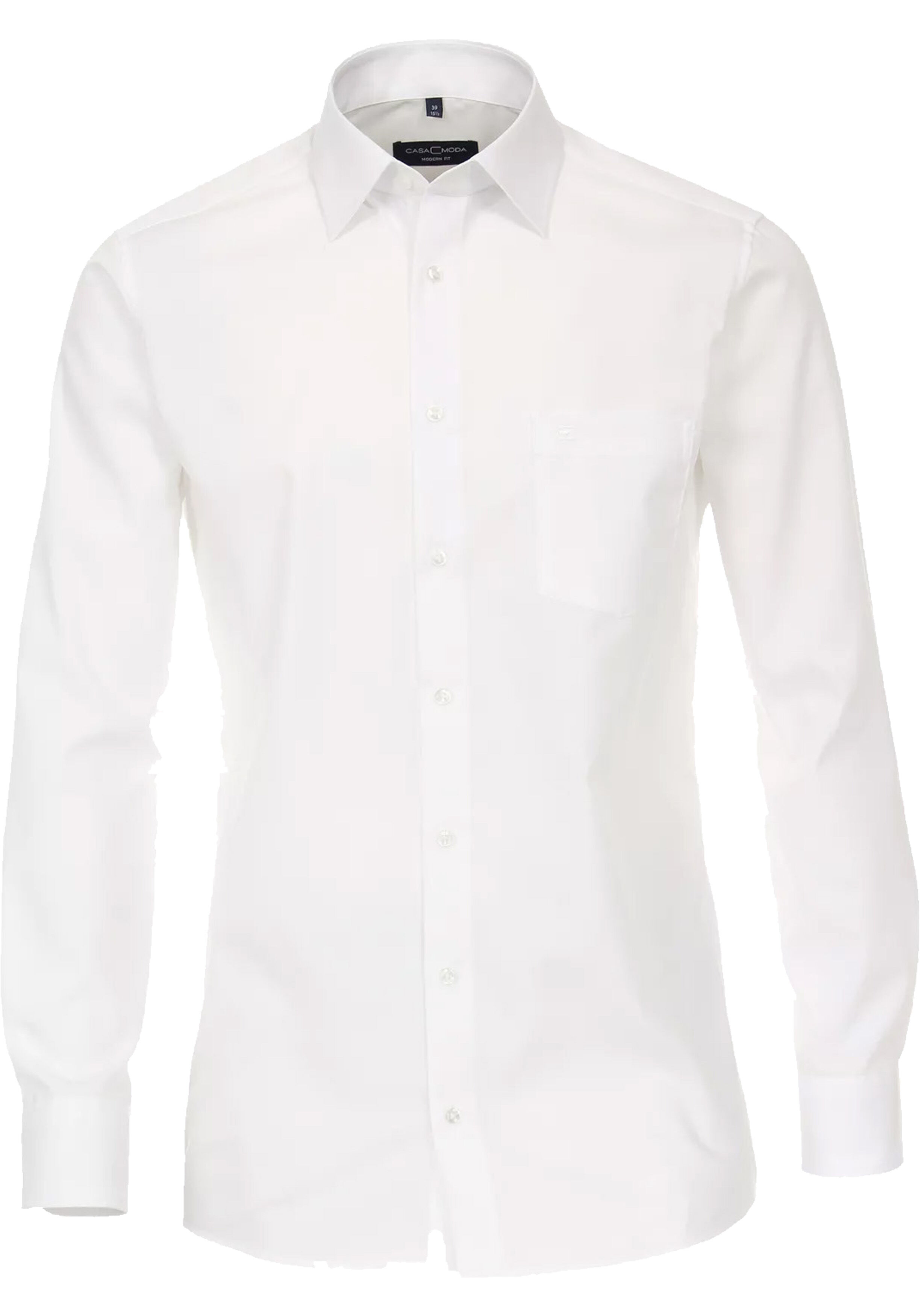 CASA MODA modern fit overhemd, popeline, wit