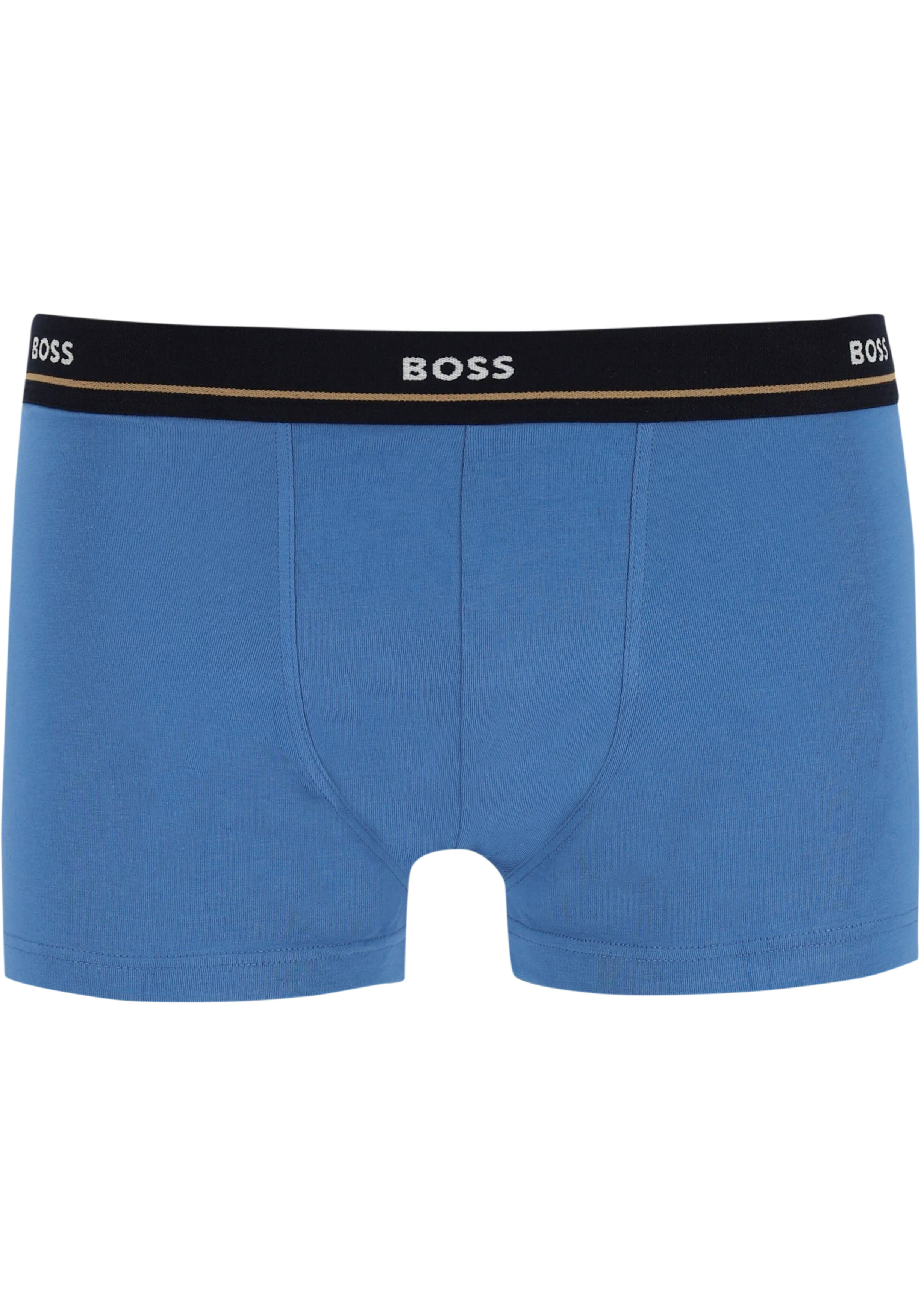 HUGO BOSS Essential trunks (5-pack), heren boxers kort, grijs, groen, navy, kobalt en zwart
