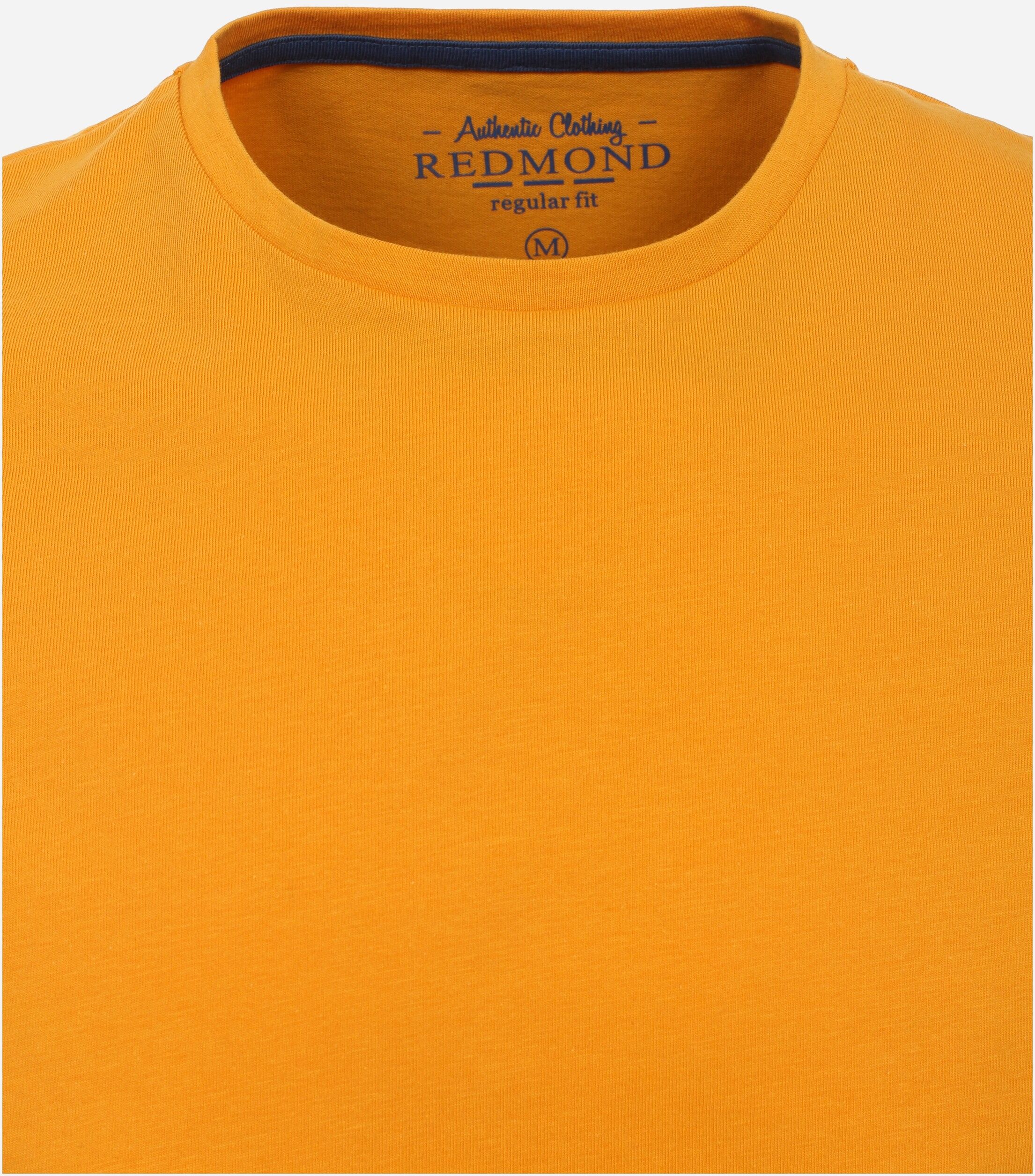 Redmond regular fit T-shirt, korte mouw O-hals, geel