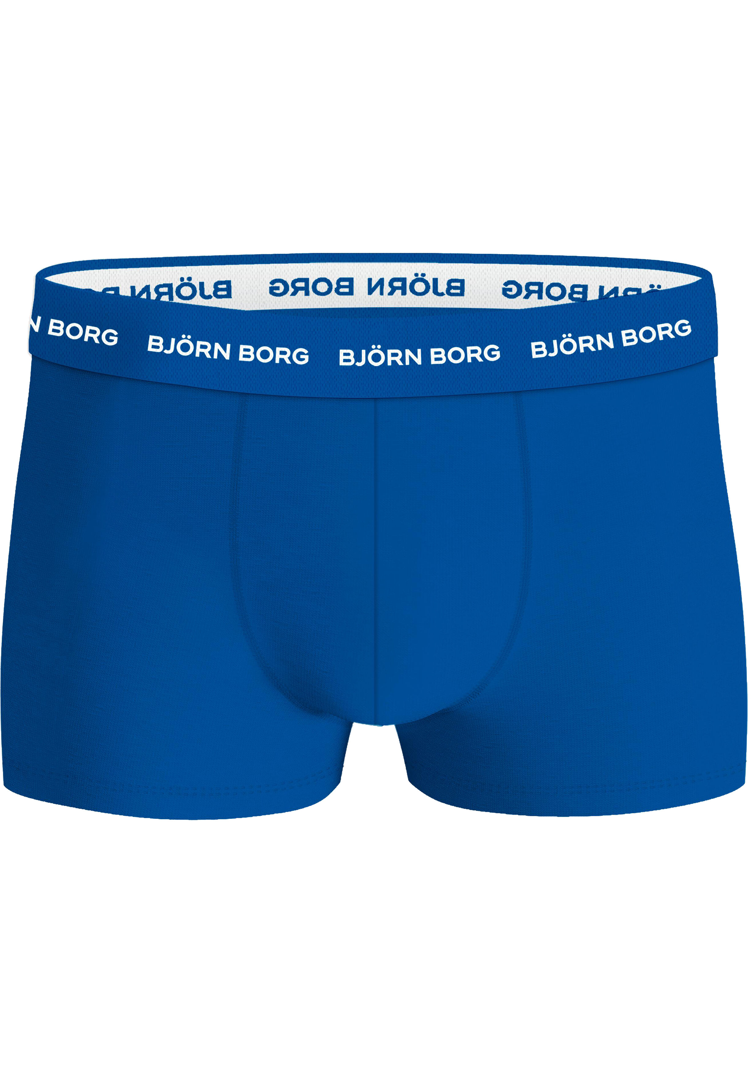 Bjorn Borg Cotton Stretch trunks, heren boxers korte pijp (3-pack), groen, print, blauw