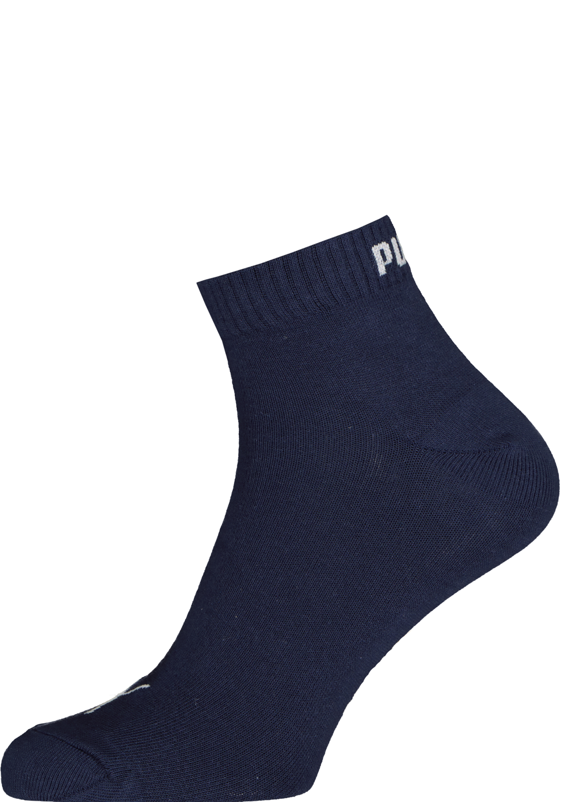 01-8718824423067-puma_sokken-3_pack_HR Puma Unisex Quarter Plain (3-pack), unisex hoge enkelsokken, navy blauw