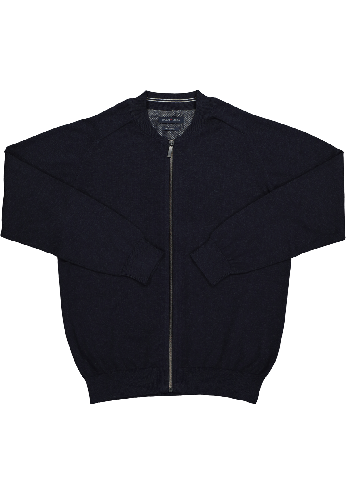 2-4060031641470_casa-moda-trui_HR CASA MODA heren vest katoen, met rits, donkerblauw