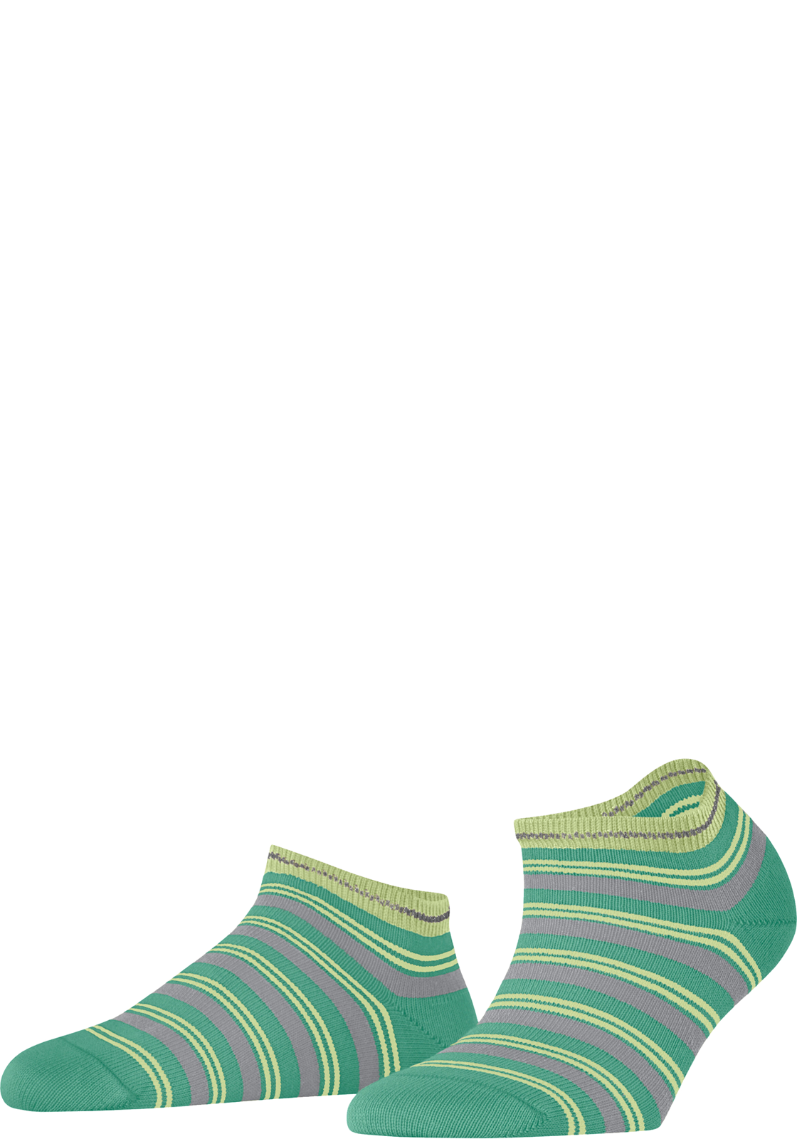 FALKE Smart Stripe dames sneakersokken, groen (oceangreen) FALKE Smart Stripe dames sneakersokken, groen (oceangreen)