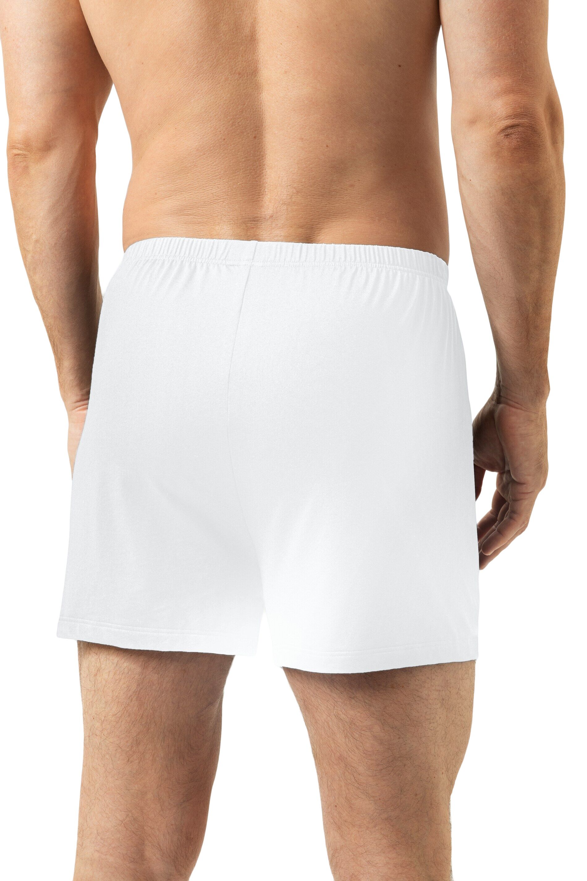 Mey heren boxer short Dry Cotton, boxershort wijd normale lengte met gulp, wit