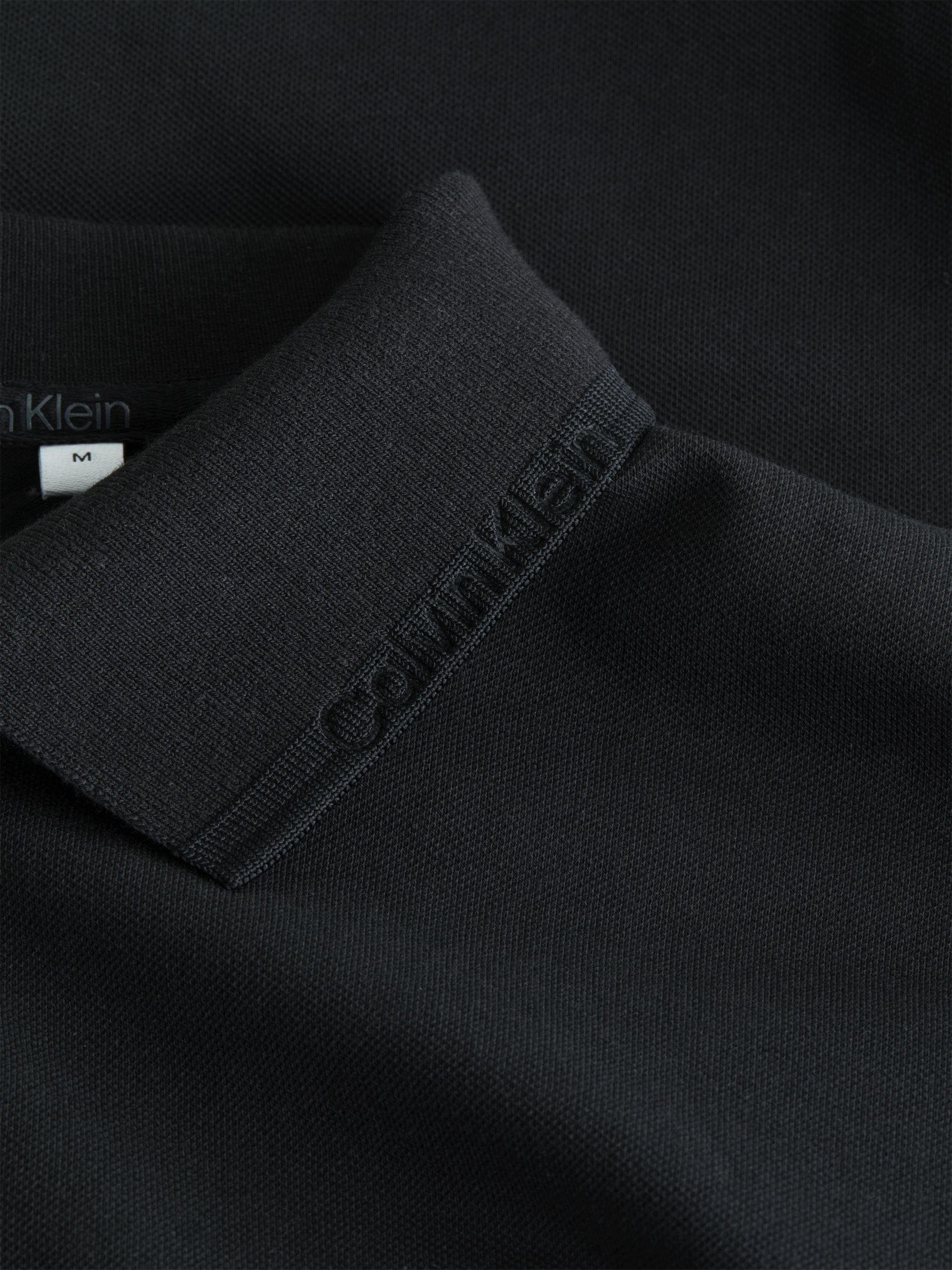 Calvin Klein Thermo Tech Pique Slim Polo, heren poloshirt, zwart
