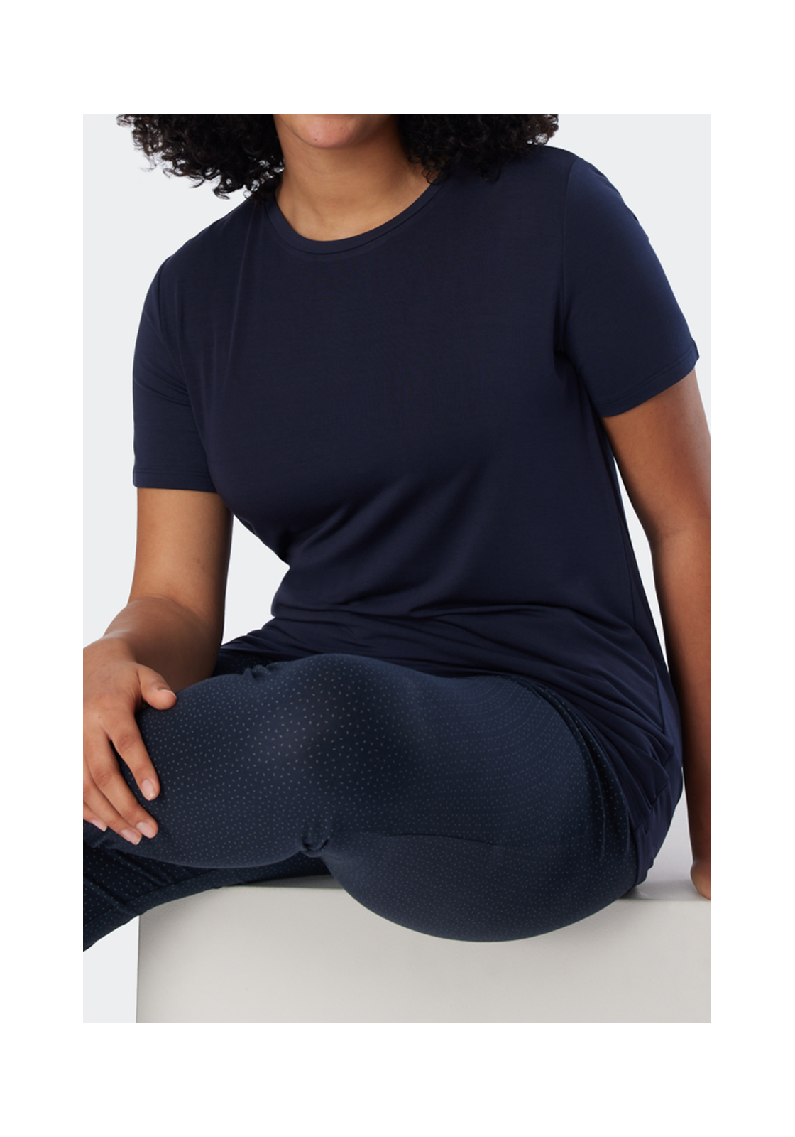 6-4007065977441-schiesser-shirt_HR SCHIESSER Mix+Relax T-shirt, dames shirt korte mouwen modal blauw