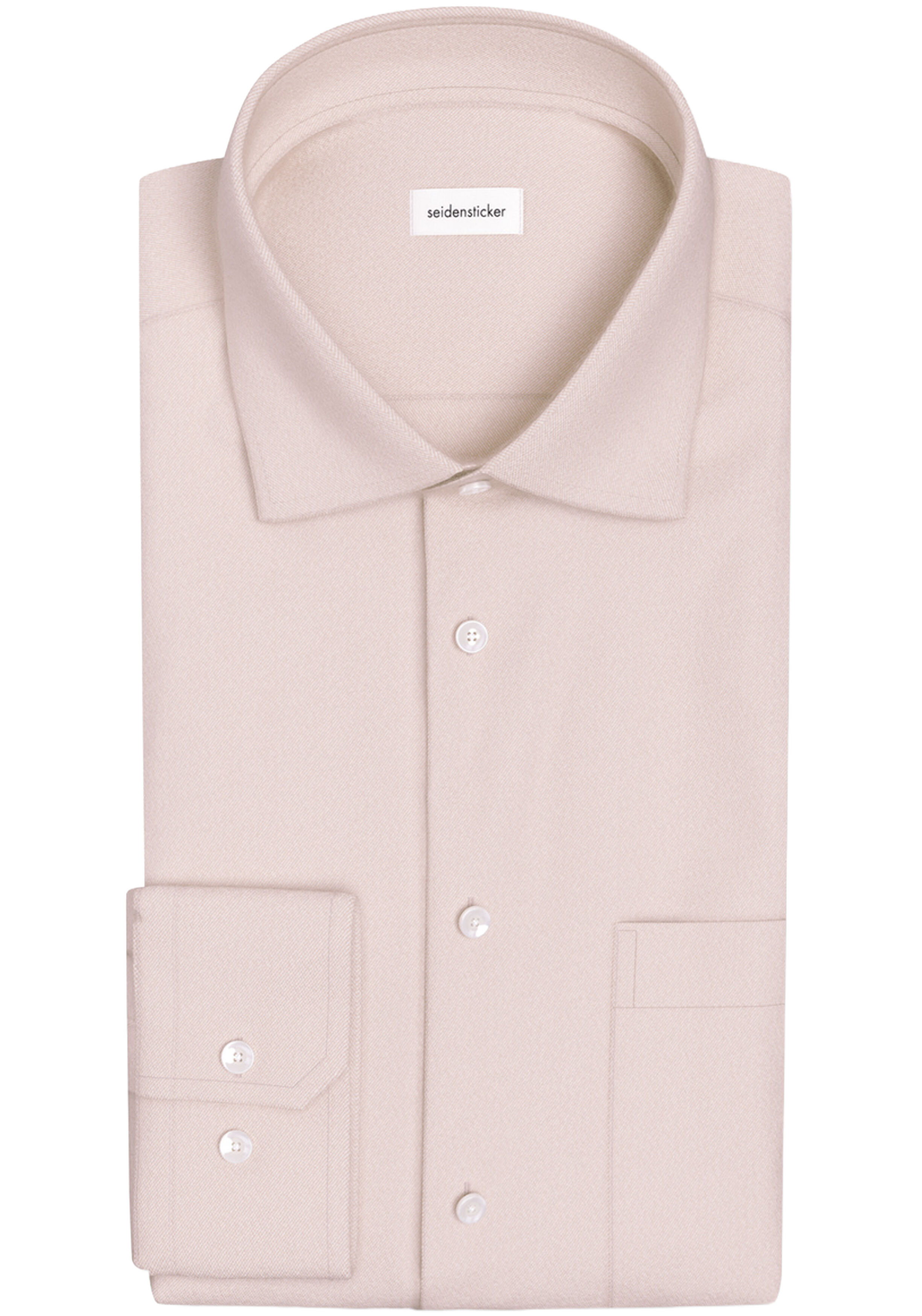 Seidensticker slim fit overhemd, popeline, beige