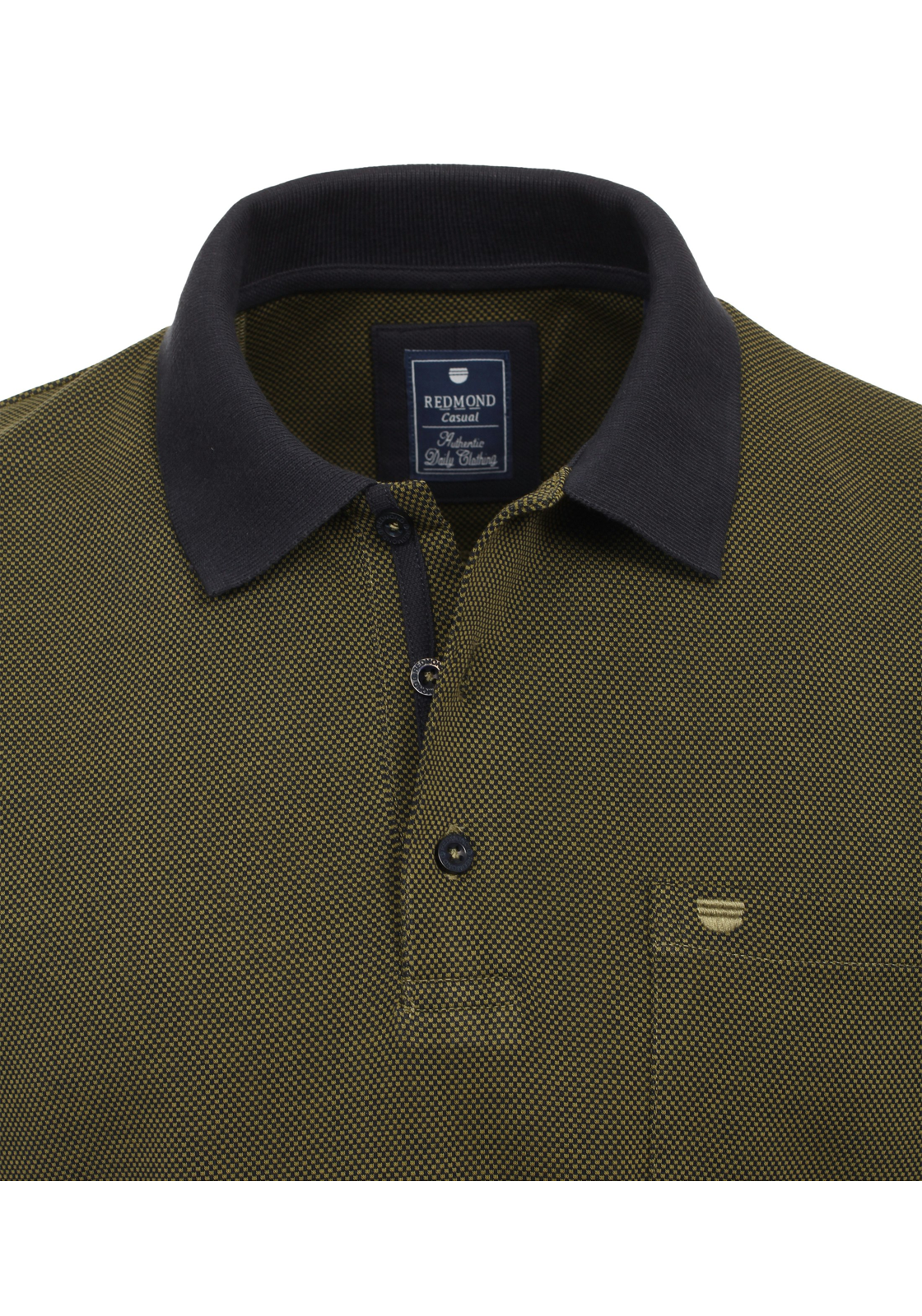 Redmond regular fit heren polo, structuur, groen - 241415900-60 Redmond regular fit heren polo, structuur, groen - 241415900-60