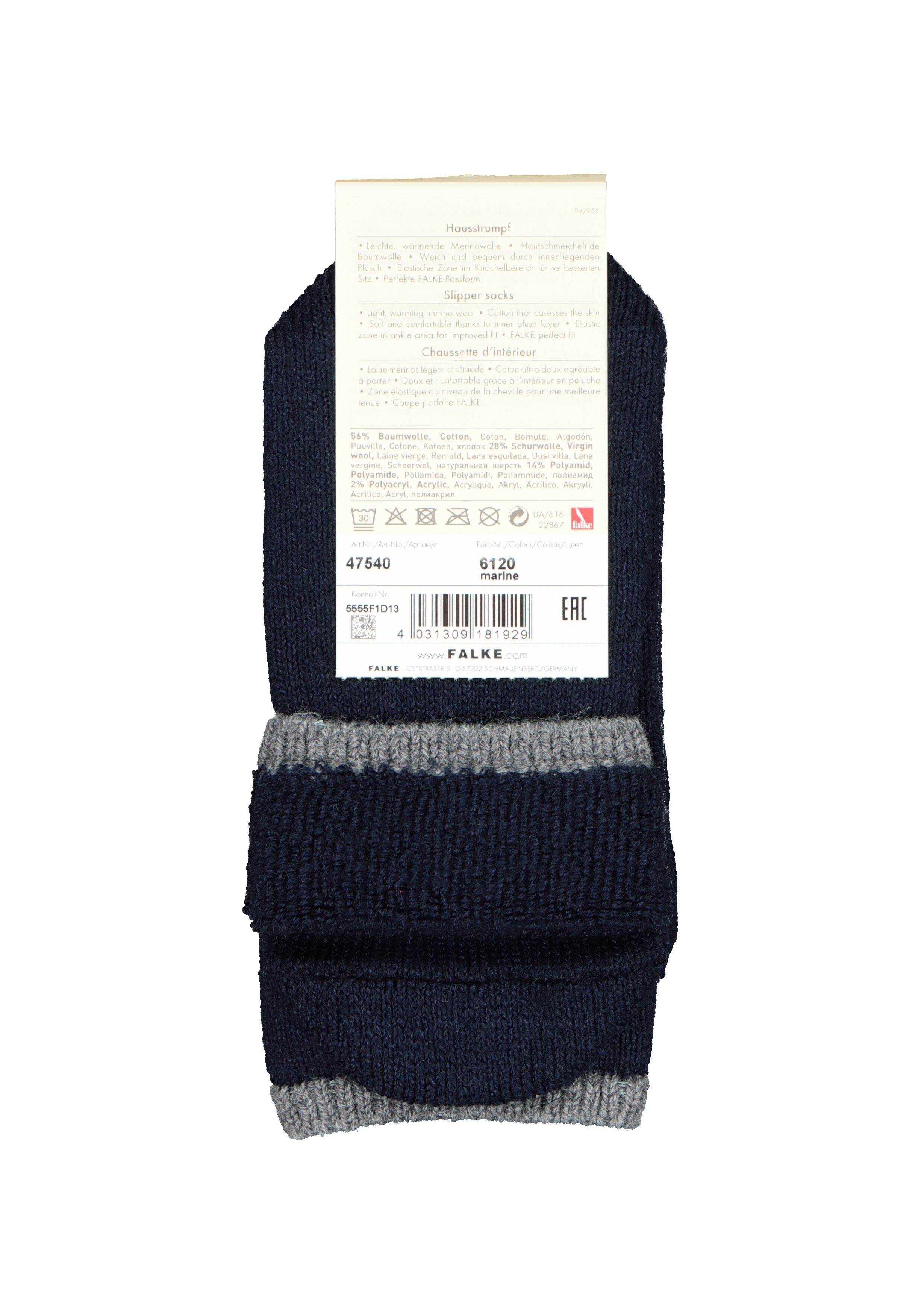 FALKE Cuddle Pads dames huissokken, dik, donkerblauw (marine)