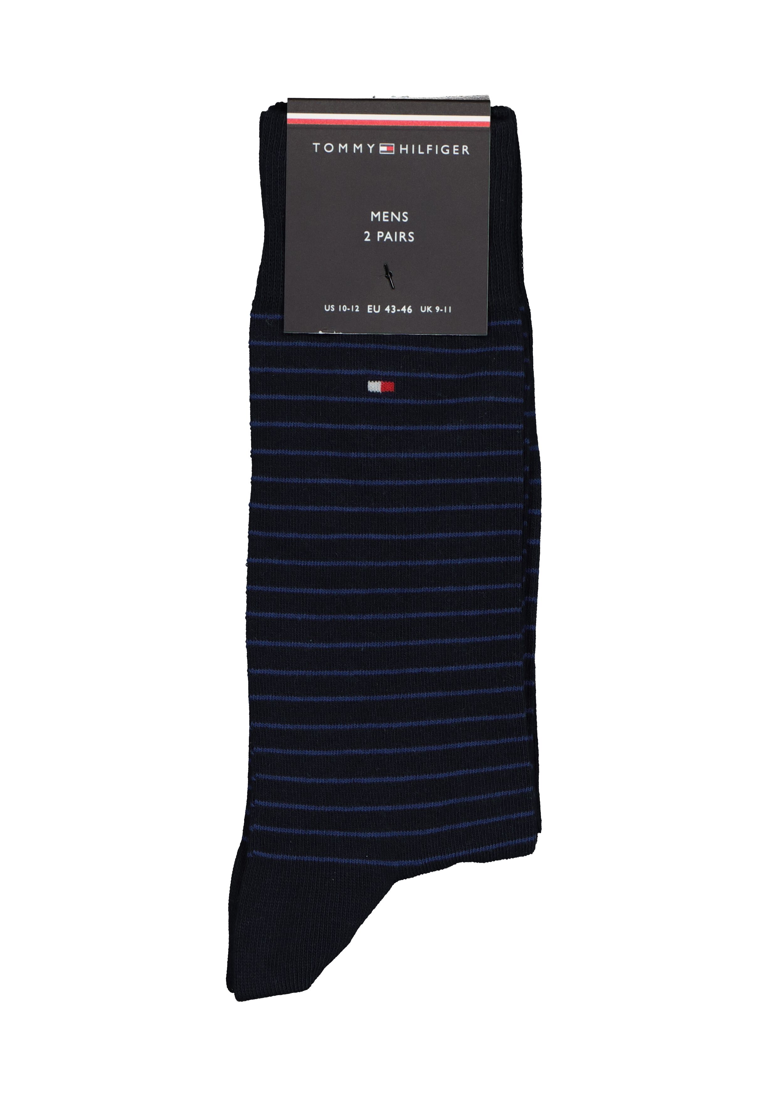 Tommy Hilfiger Small Stripe Sock (2-pack), heren sokken, blauw gestreept