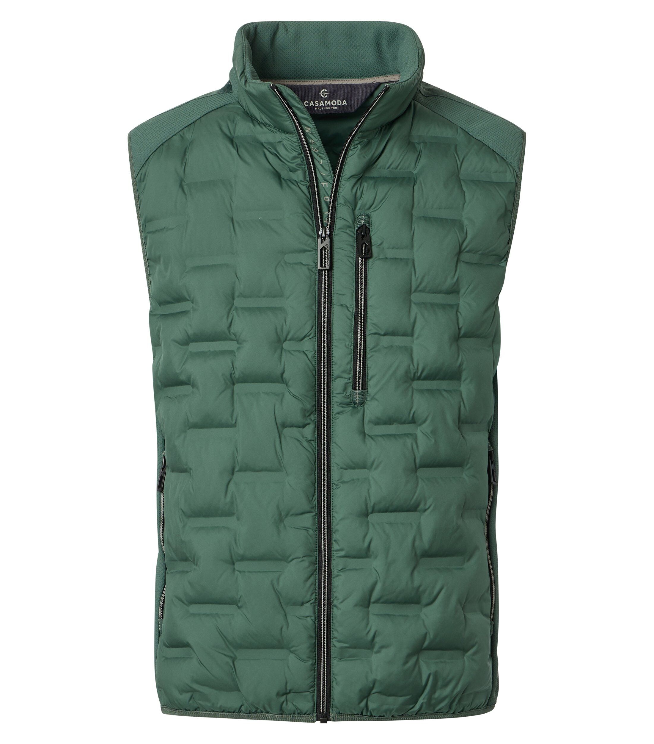 CASA MODA comfort fit bodywarmer, groen, wit