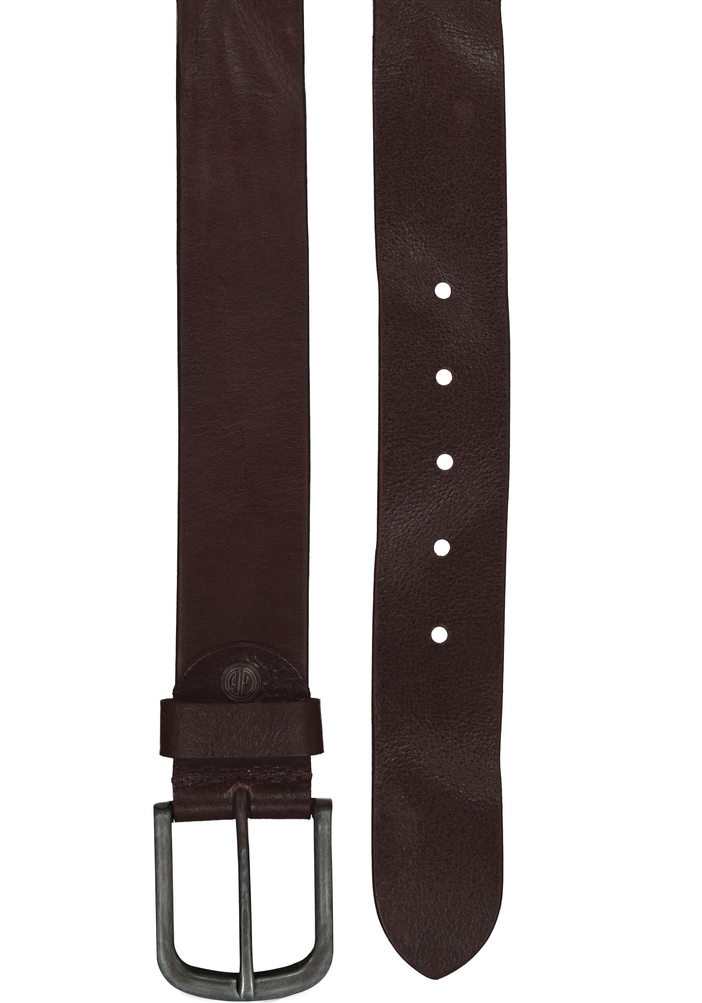 LINDENMANN leren heren riem, donkerbruin