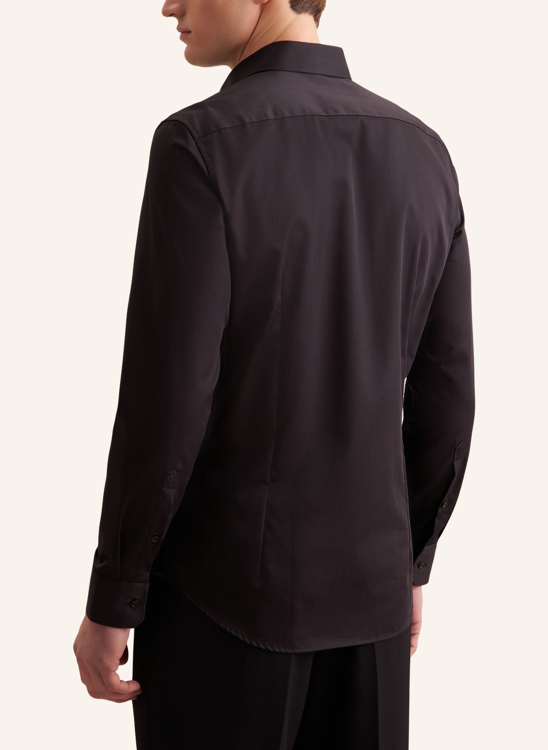 Seidensticker x-slim fit overhemd, popeline, zwart