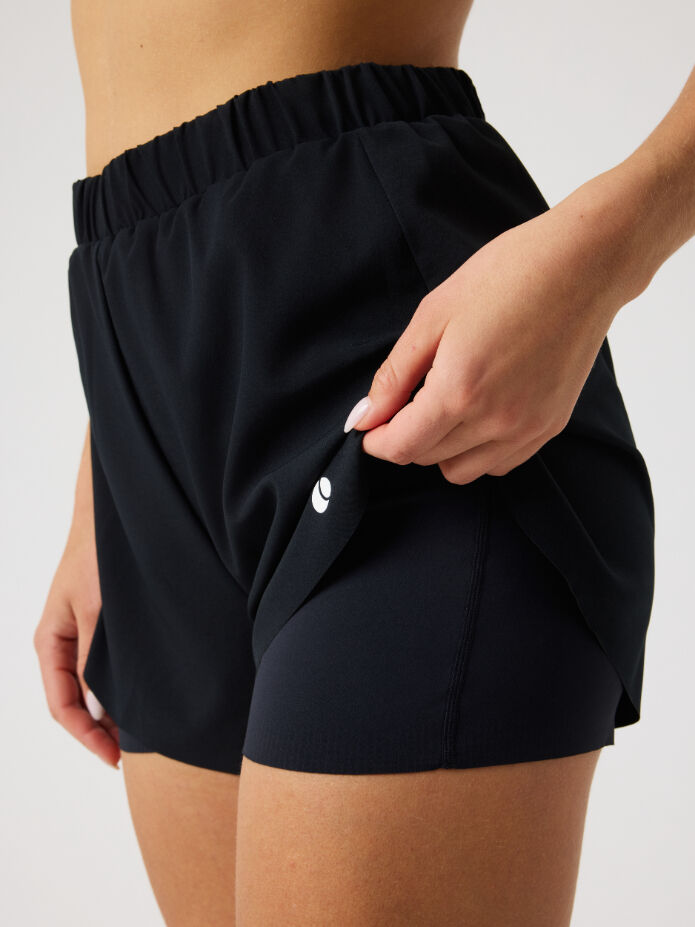 Bjorn Borg dames Ace 2 In 1 Shorts, korte sportbroek, zwart