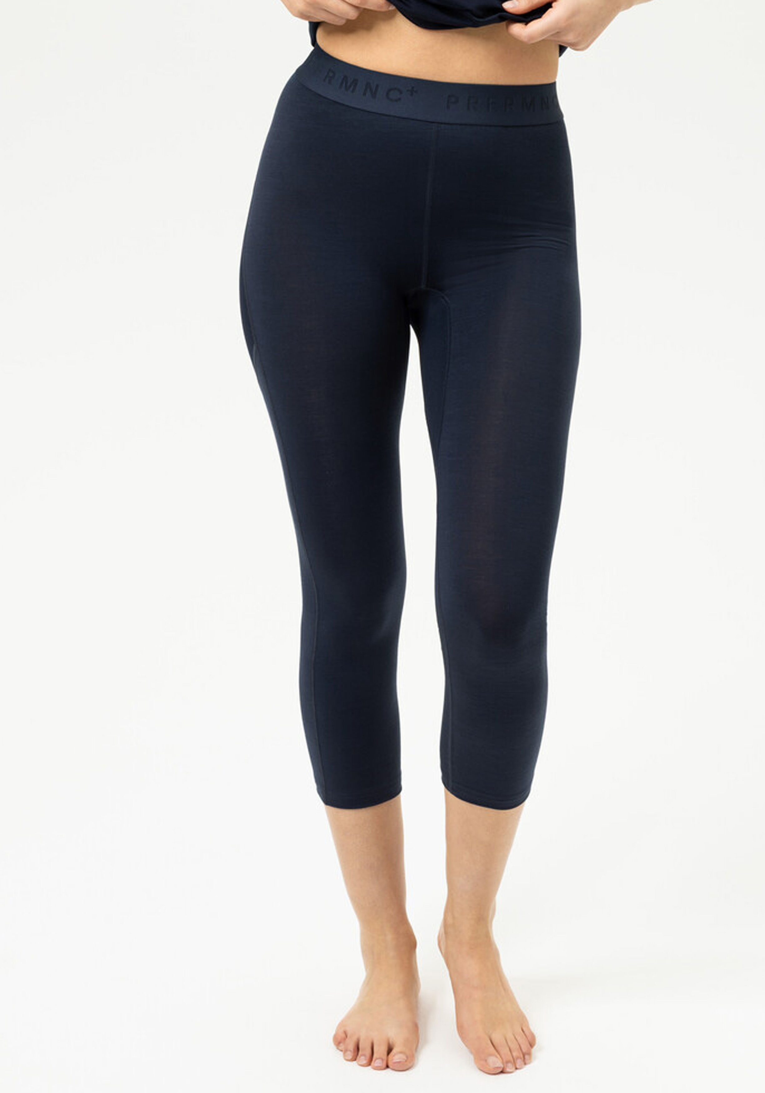 Mey dames leggings 3/4 length Prfrmnc+, thermo korte legging donkerblauw