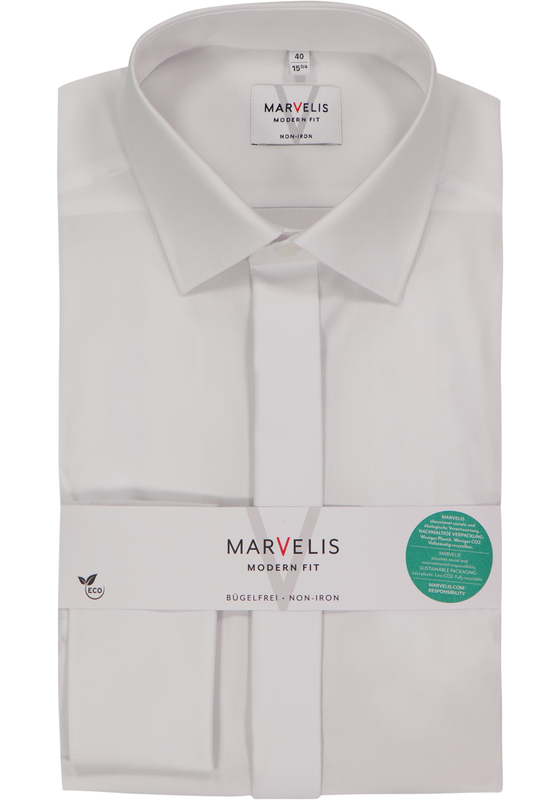 MARVELIS modern fit smoking overhemd, popeline, wit MARVELIS modern fit smoking overhemd, popeline, wit