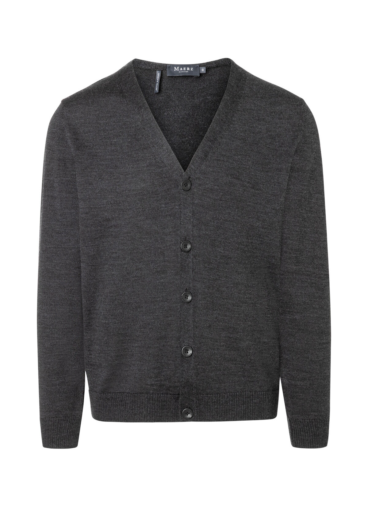 MAERZ Regular Fit heren vest wol, antraciet grijs