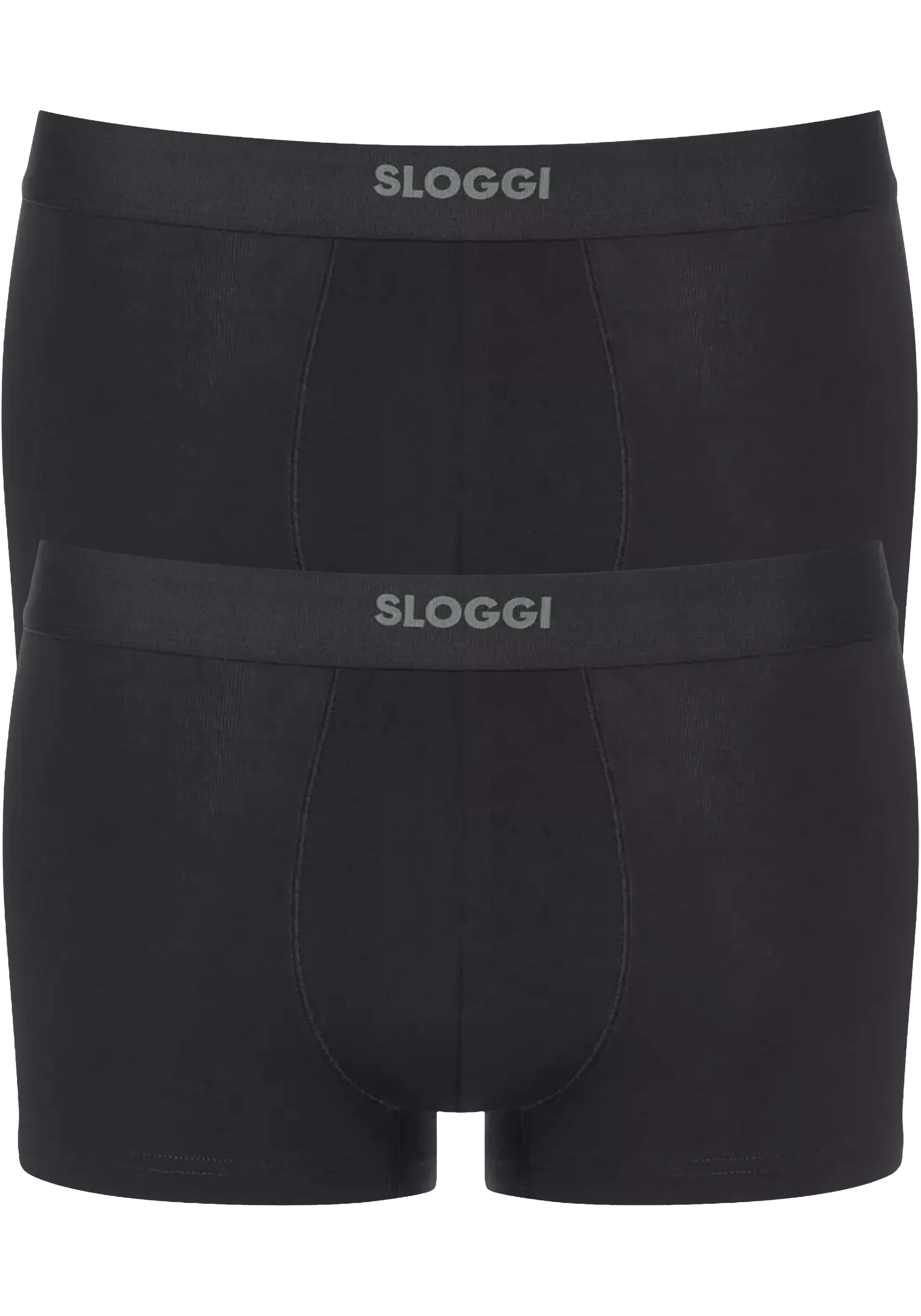 Sloggi Men EVER Ease Hipster, heren boxershort korte pijp (2-pack), zwart